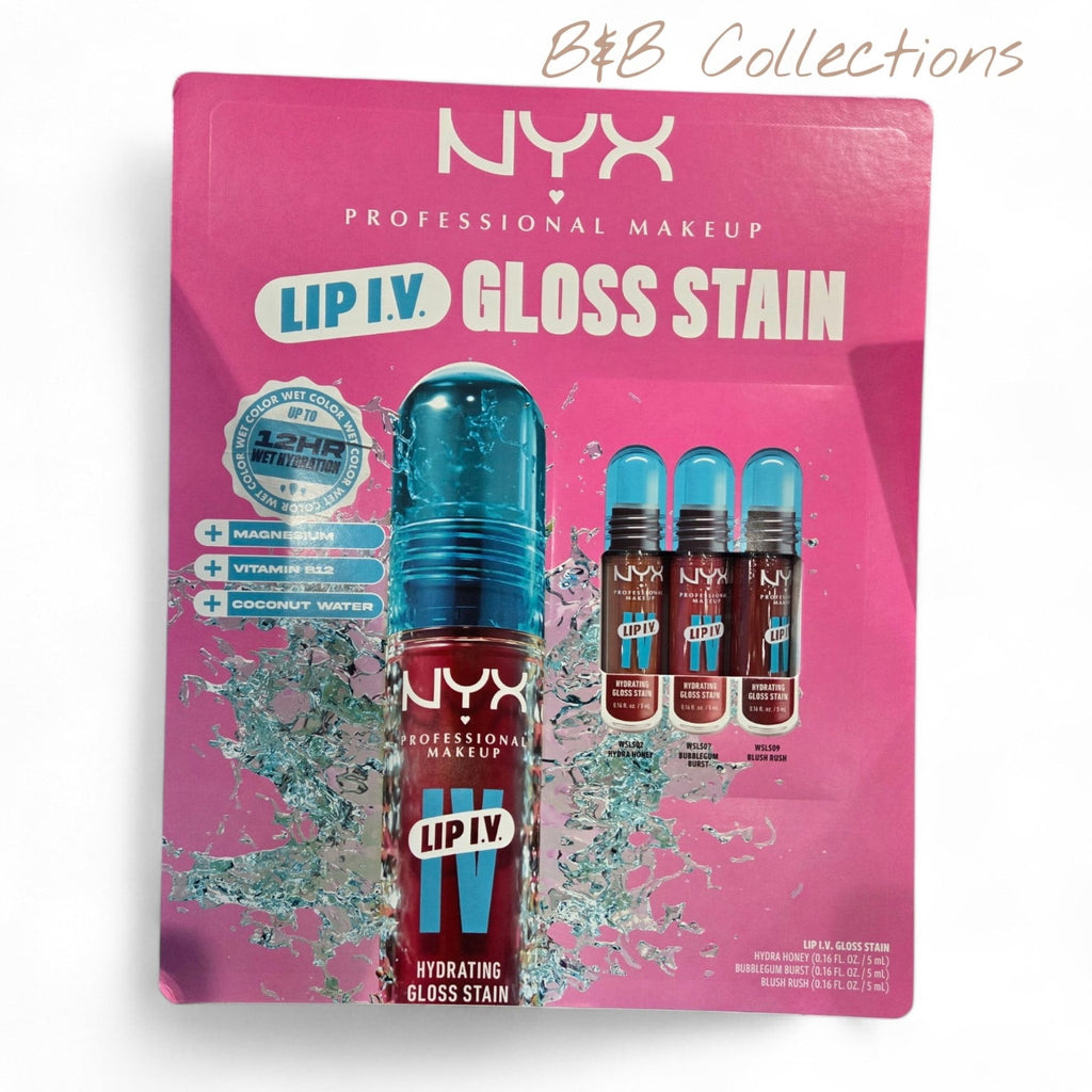 NYX Professional Makeup Lip I.V. Hydrating Gloss Stain, Vitamin-Infused, Assorted Shades