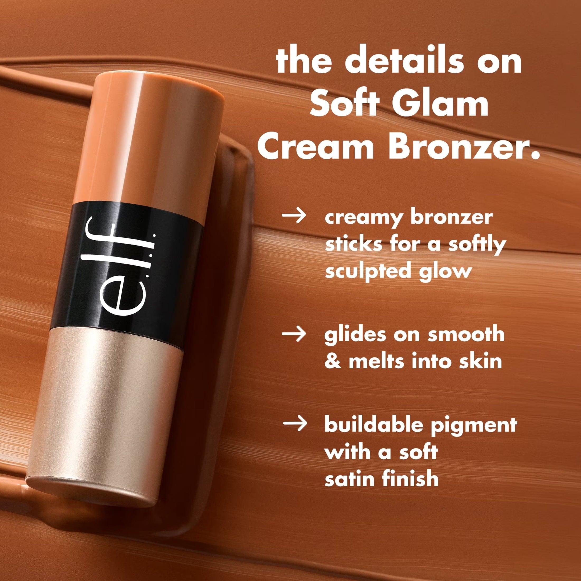 e.l.f. Soft Glam Cream Bronzer, Fair, 0.33 oz