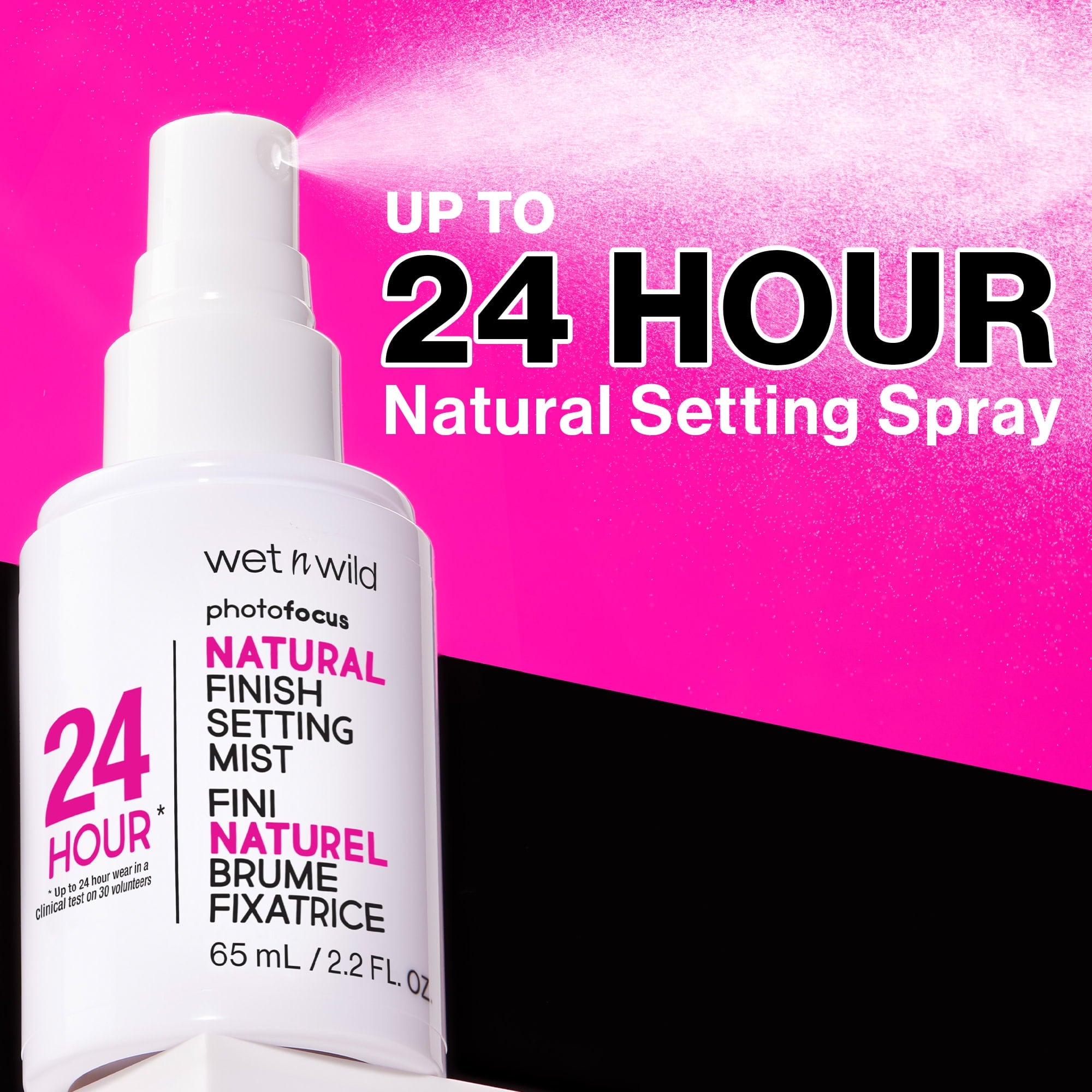 Wet n Wild 24 Hour Photo Focus Natural Finishing Setting Mist Spray, 1.52 fl oz