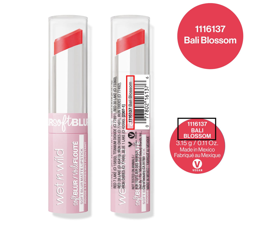Wet n Wild Soft Blur Matte Lipstick - Bali Blossom