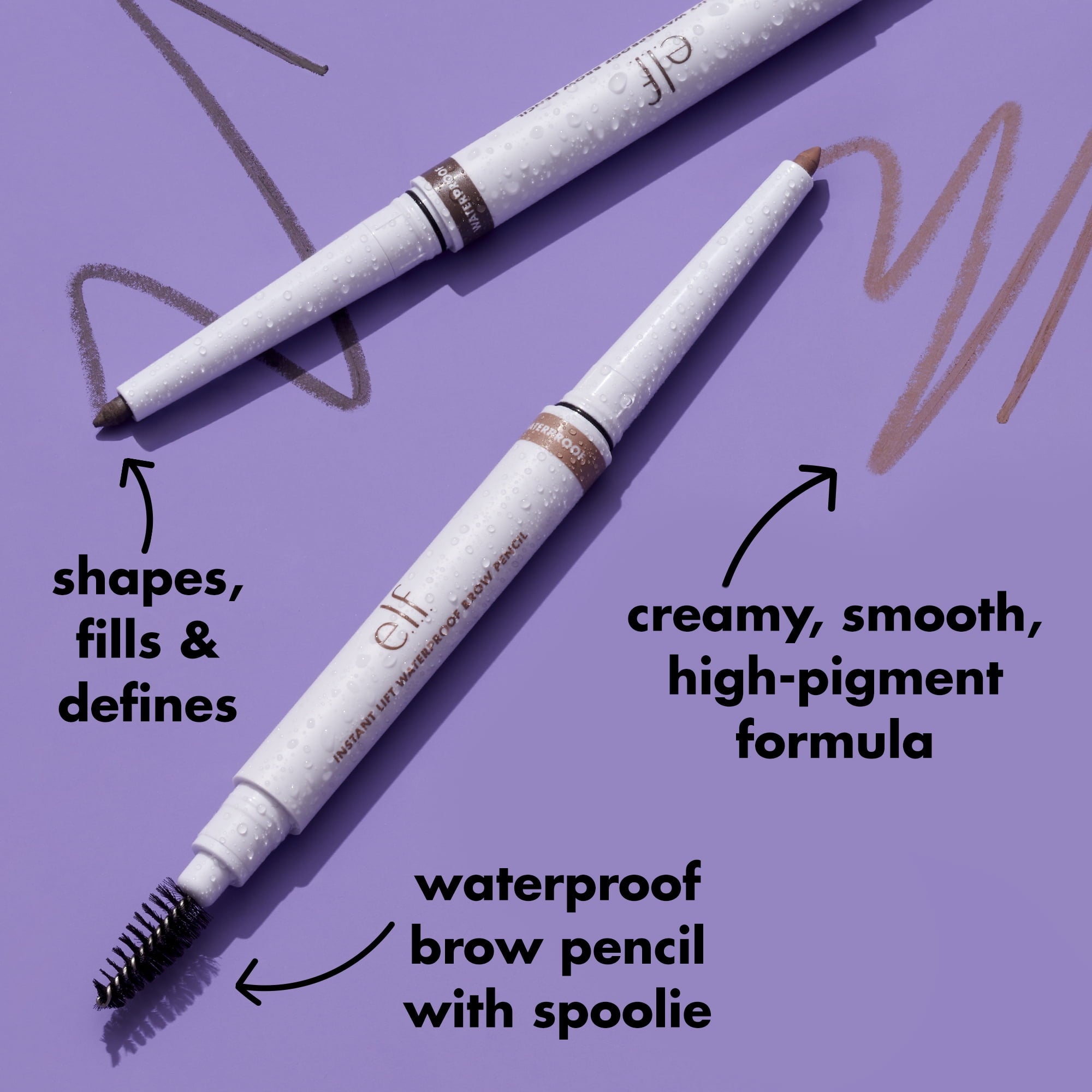 e.l.f. Instant Lift Waterproof Brow Pencil, Taupe, 0.008oz