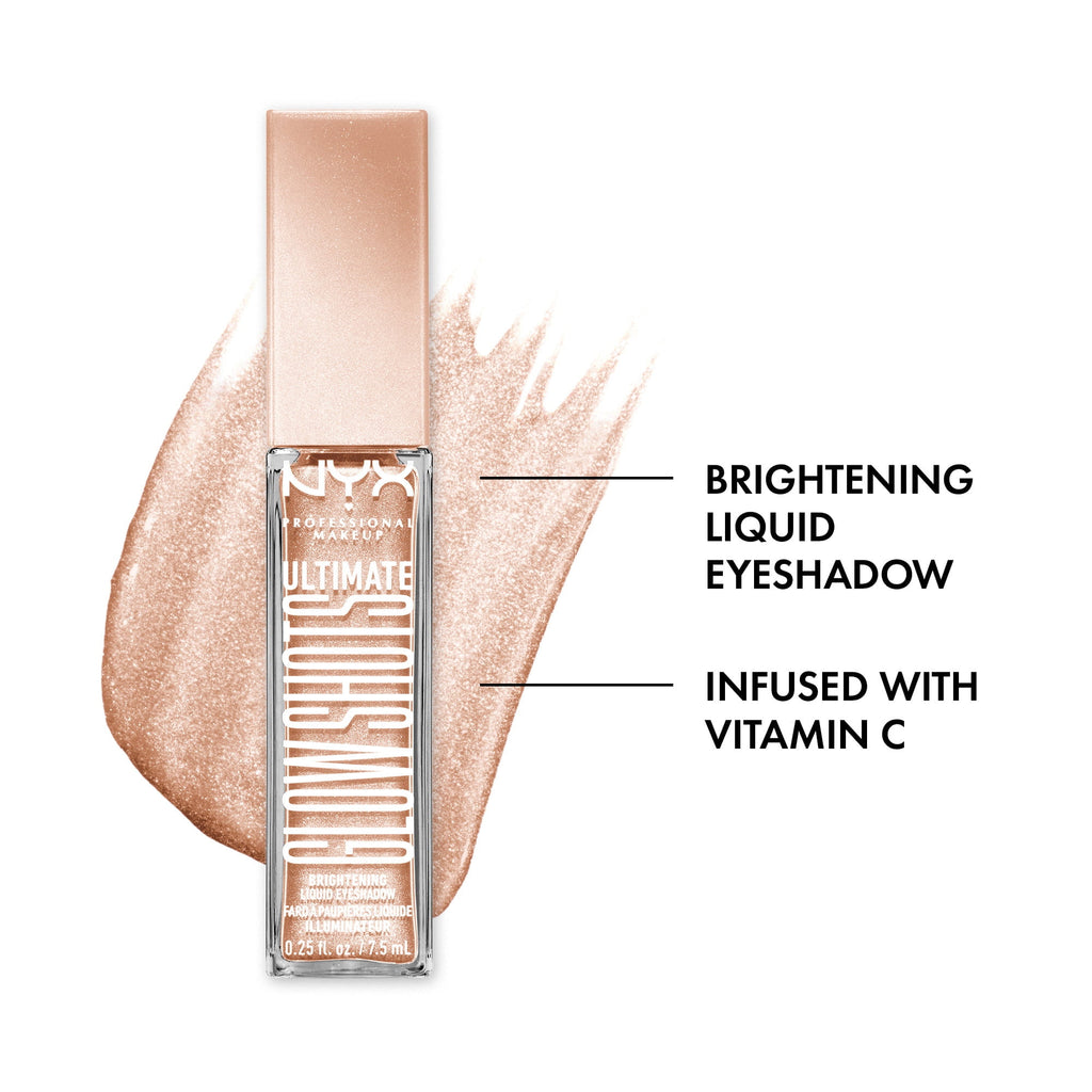 NYX Professional Makeup Ultimate Glow Shots Shimmer Liquid Eyeshadow, Highkey Lychee