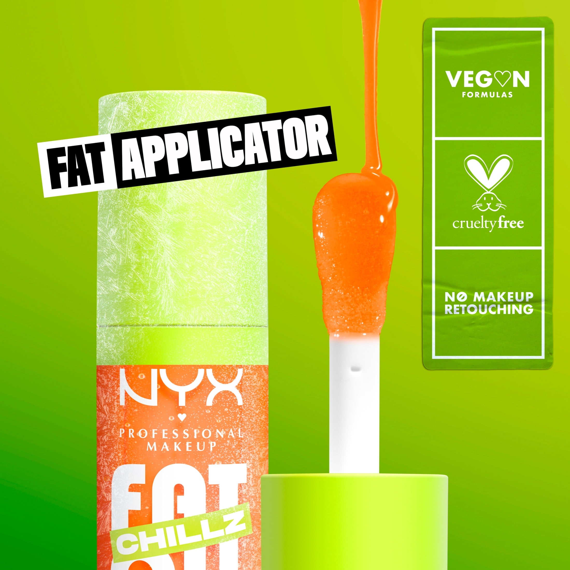 NYX Professional Makeup Fat Oil Chillz Lip Gloss, 12 Hour Hydration, Citrus Chiller, 0.16 fl oz