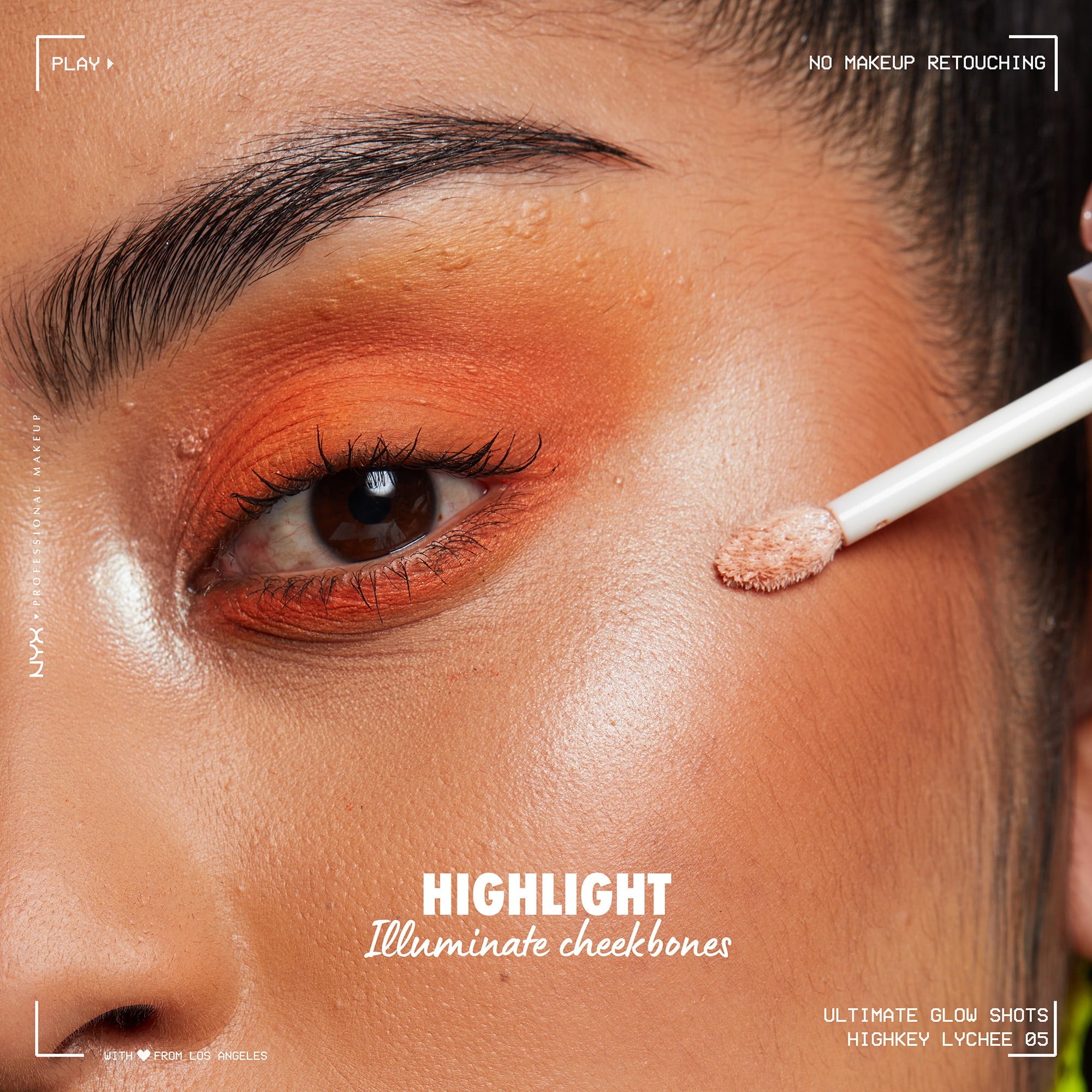 NYX Professional Makeup Ultimate Glow Shots Shimmer Liquid Eyeshadow, Highkey Lychee
