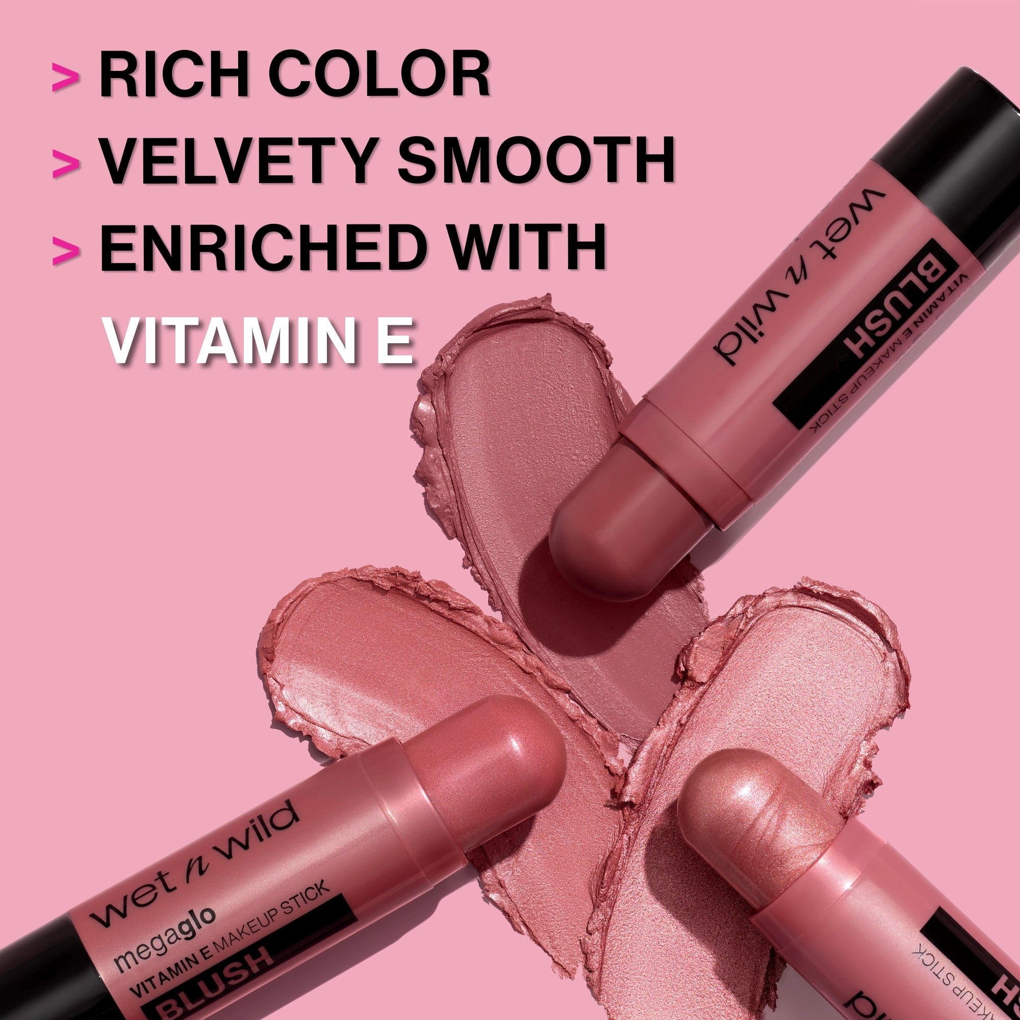 Wet n Wild Mega Glo Vitamin E Blush Makeup Stick - Current Jam
