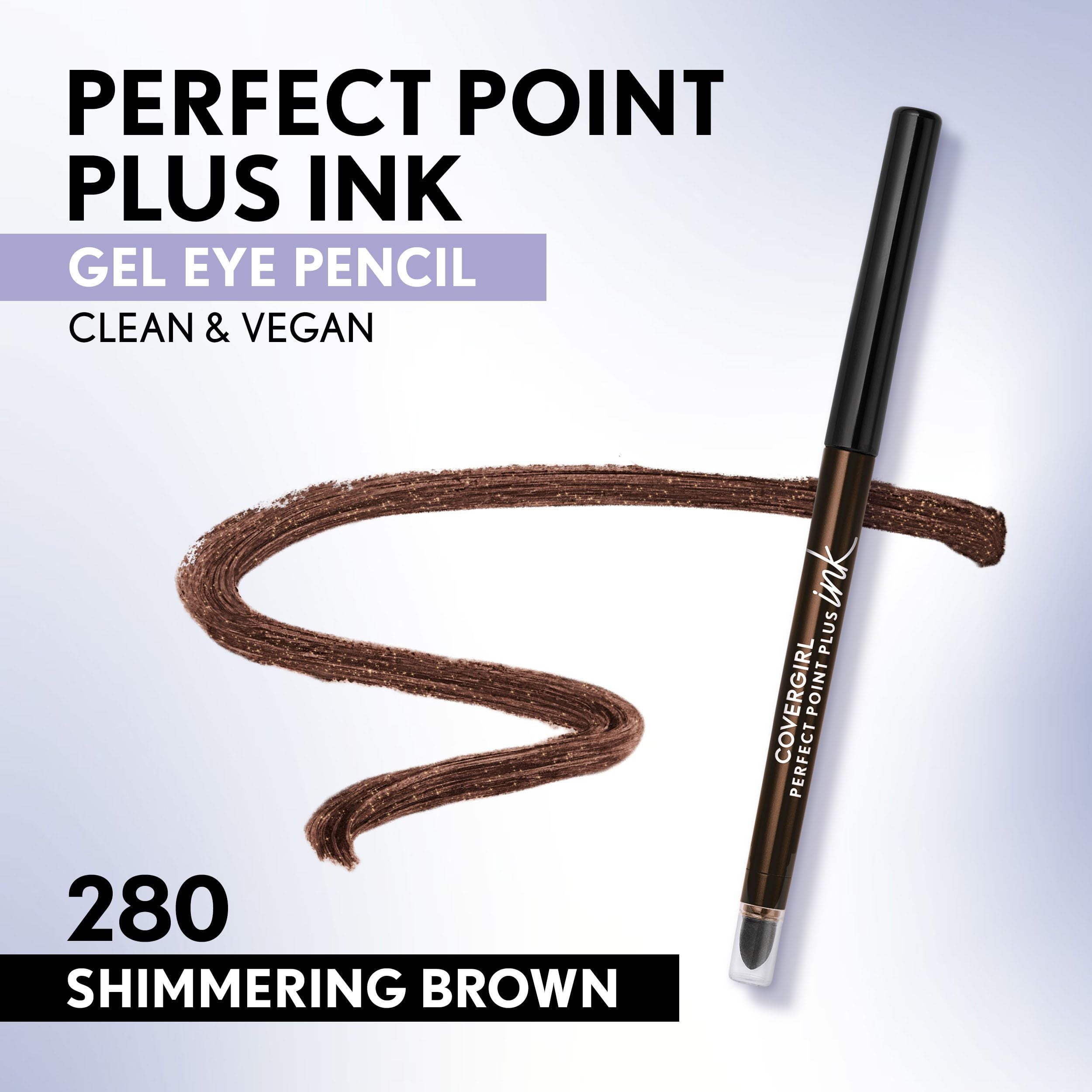 COVERGIRL Perfect Point Plus Ink Eyeliner, 280 Shimmering Brown, 0.01 oz
