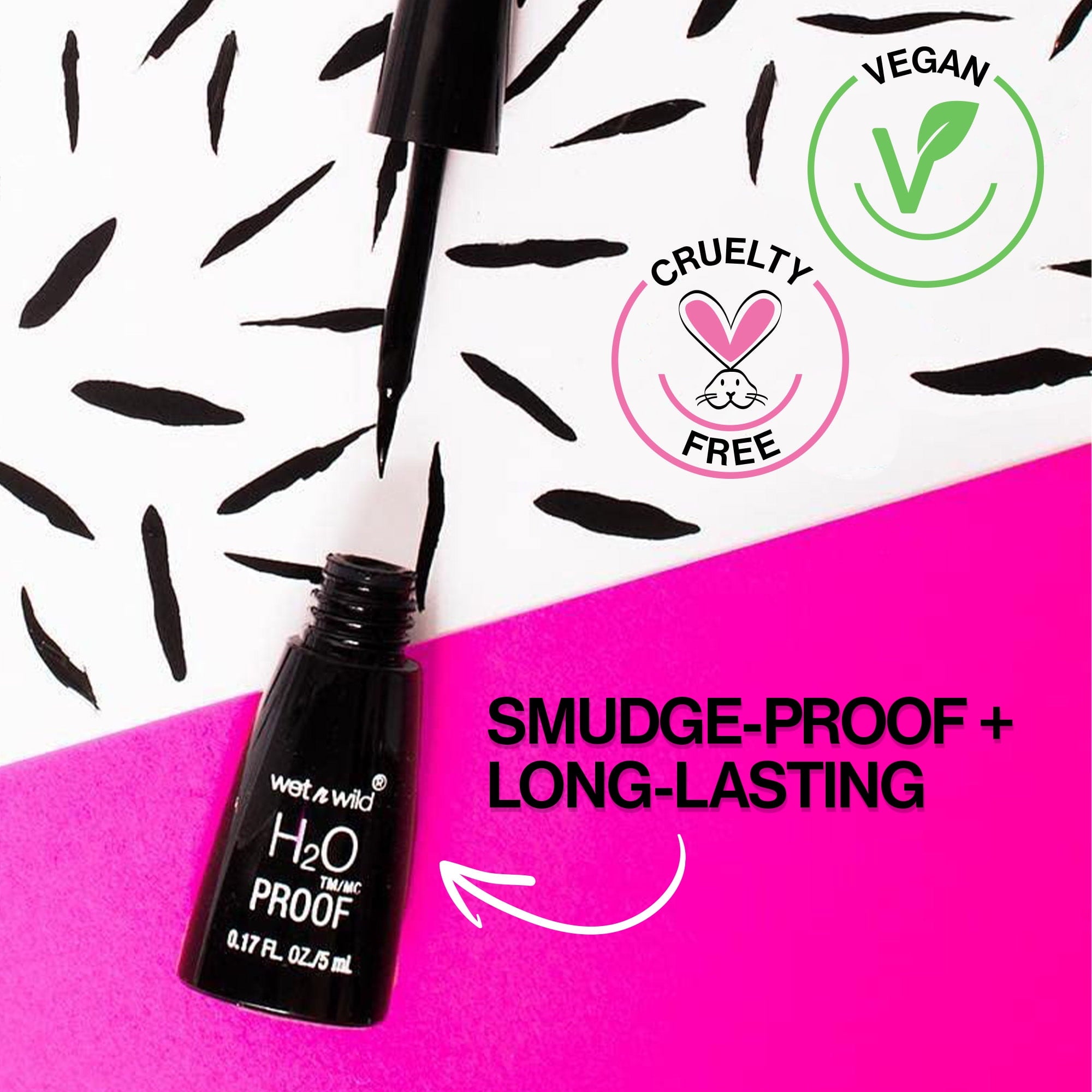 Wet n Wild H2O Proof, Liquid Eyeliner, Black