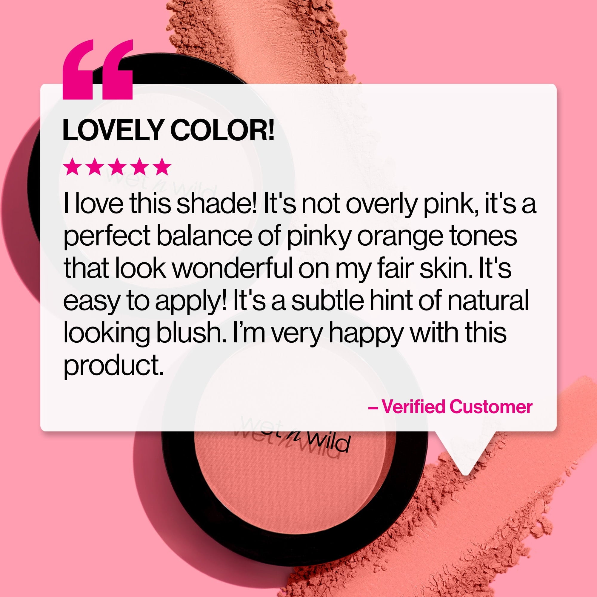 Wet n Wild Color Icon Blush Makeup, Infused with Jojoba Oil, Bed of Roses, 0.21 oz