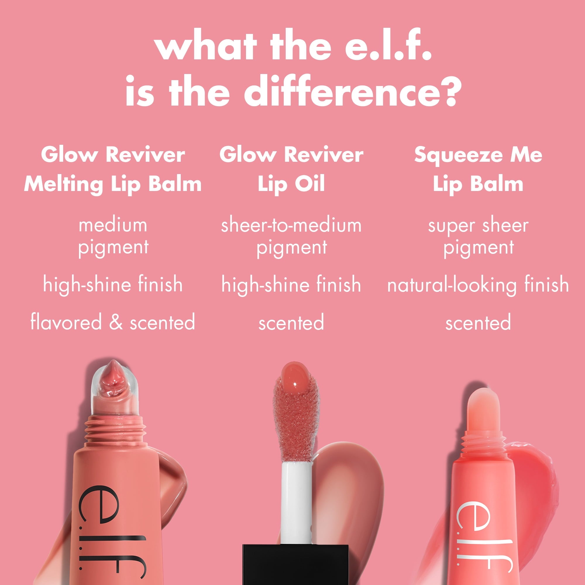 e.l.f. Glow Reviver Melting Lip Balm, Peach Ring, 0.52oz