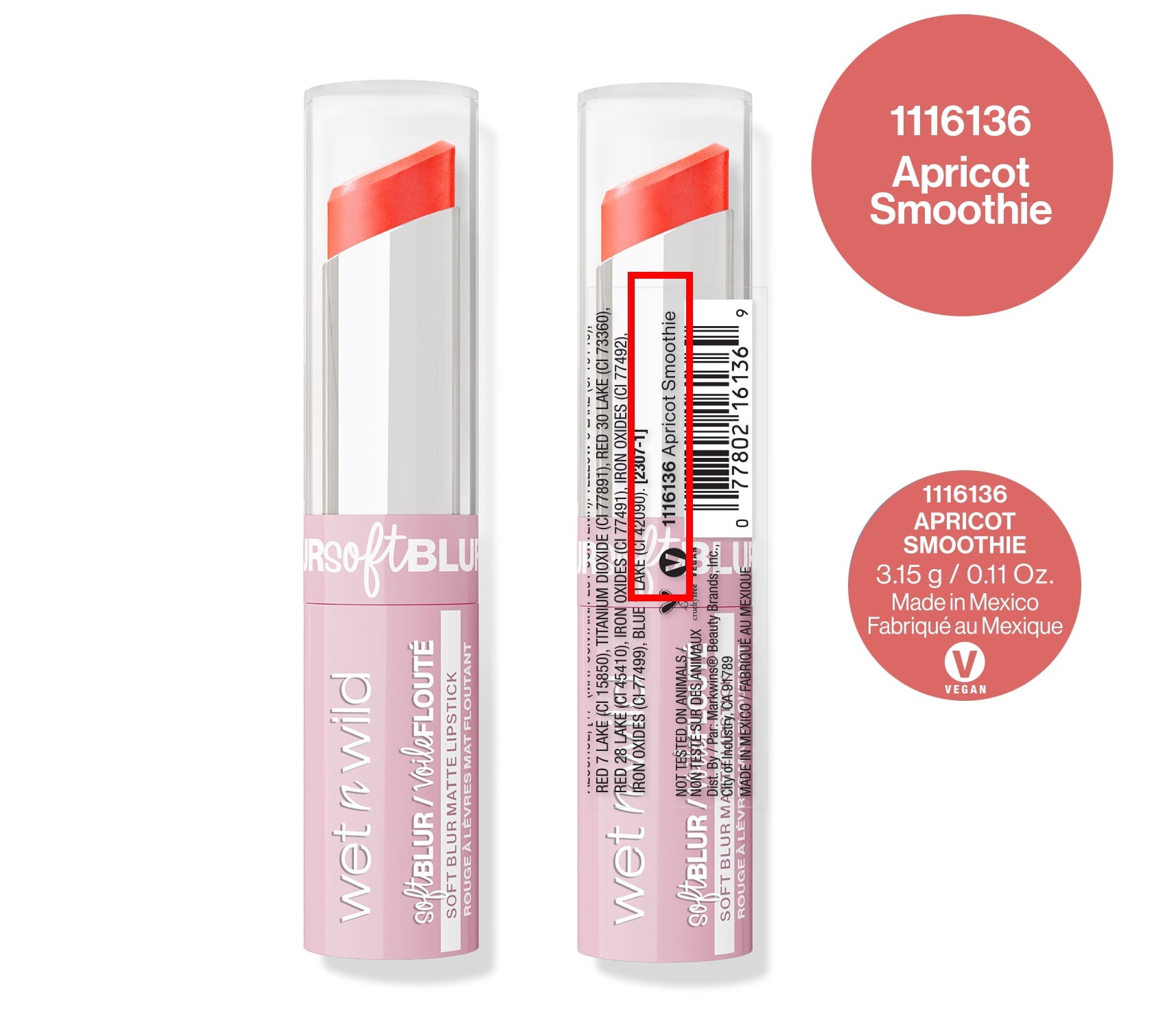 Wet n Wild Soft Blur Matte Lipstick - Apricot Smoothie
