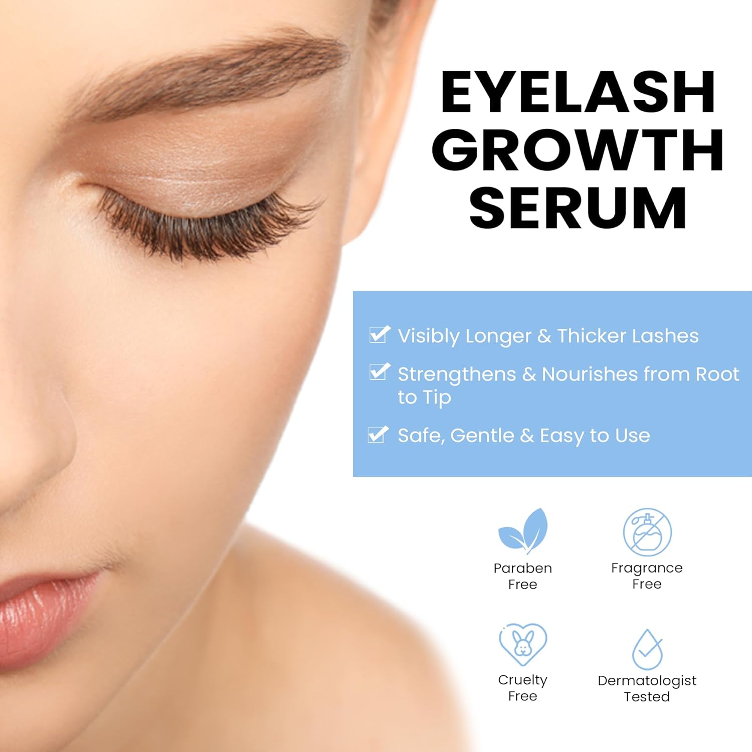 Peptide Labz Eyelash Conditioning Serum with Peptides & Keratin – Cosmetic Lash Enhancer, 5ml