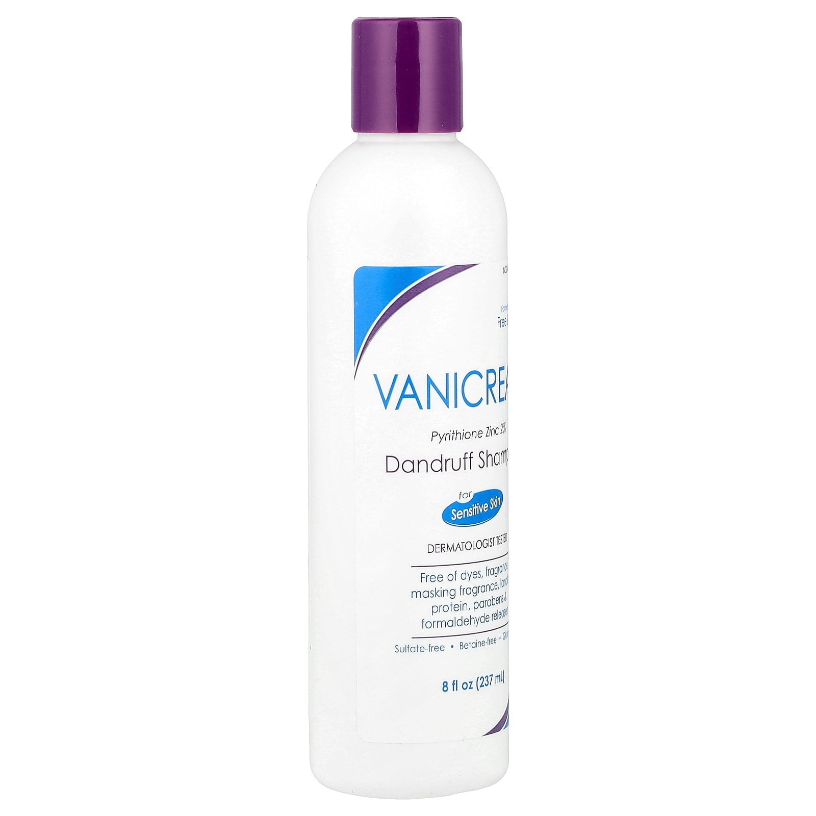 Vanicream Pyrithione Zinc 2% Dandruff Shampoo, 8 fl oz