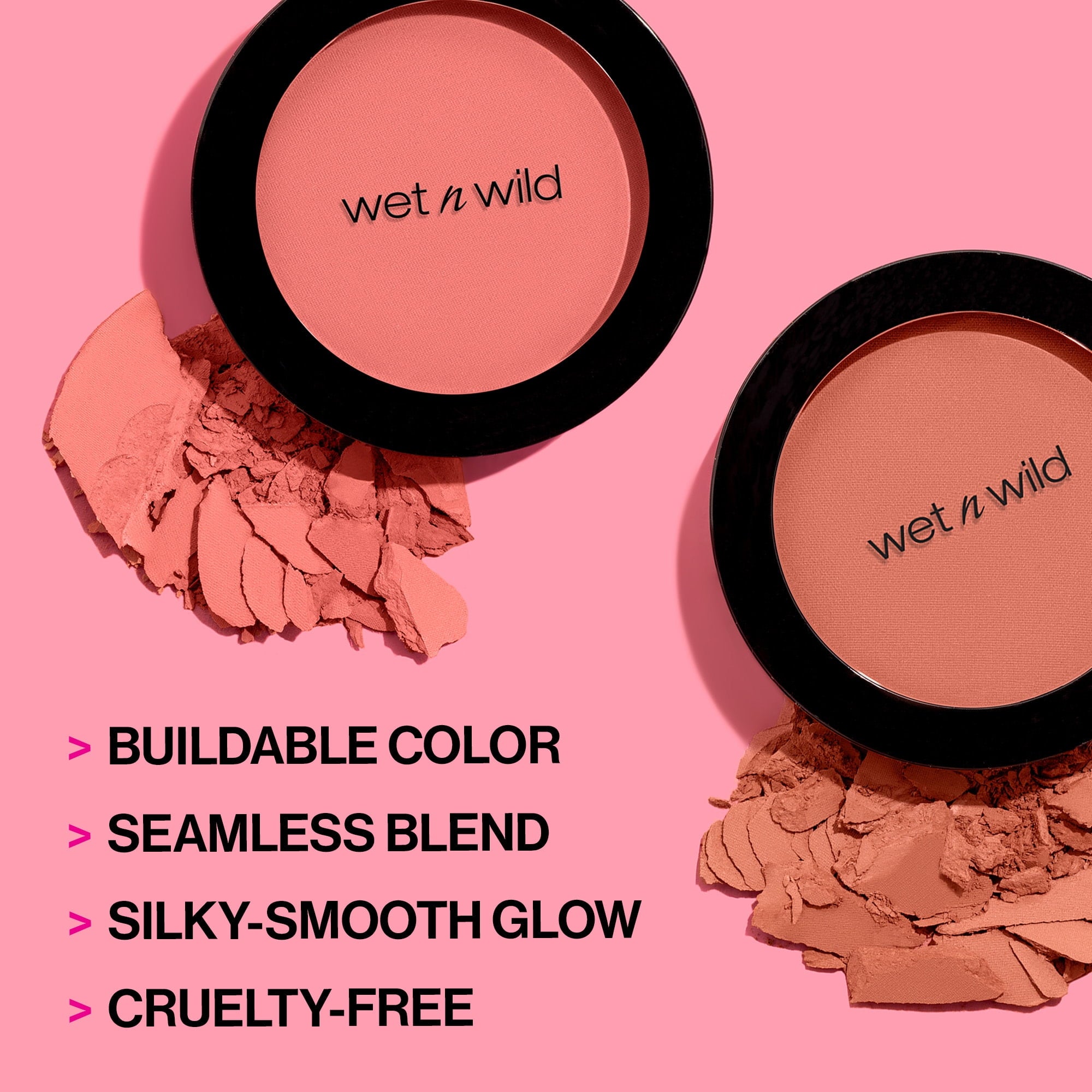 Wet n Wild Color Icon Blush Makeup, Infused with Jojoba Oil, Bed of Roses, 0.21 oz