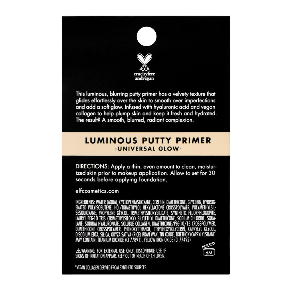 e.l.f. Luminous Putty Primer, Universal Glow, 0.74 oz