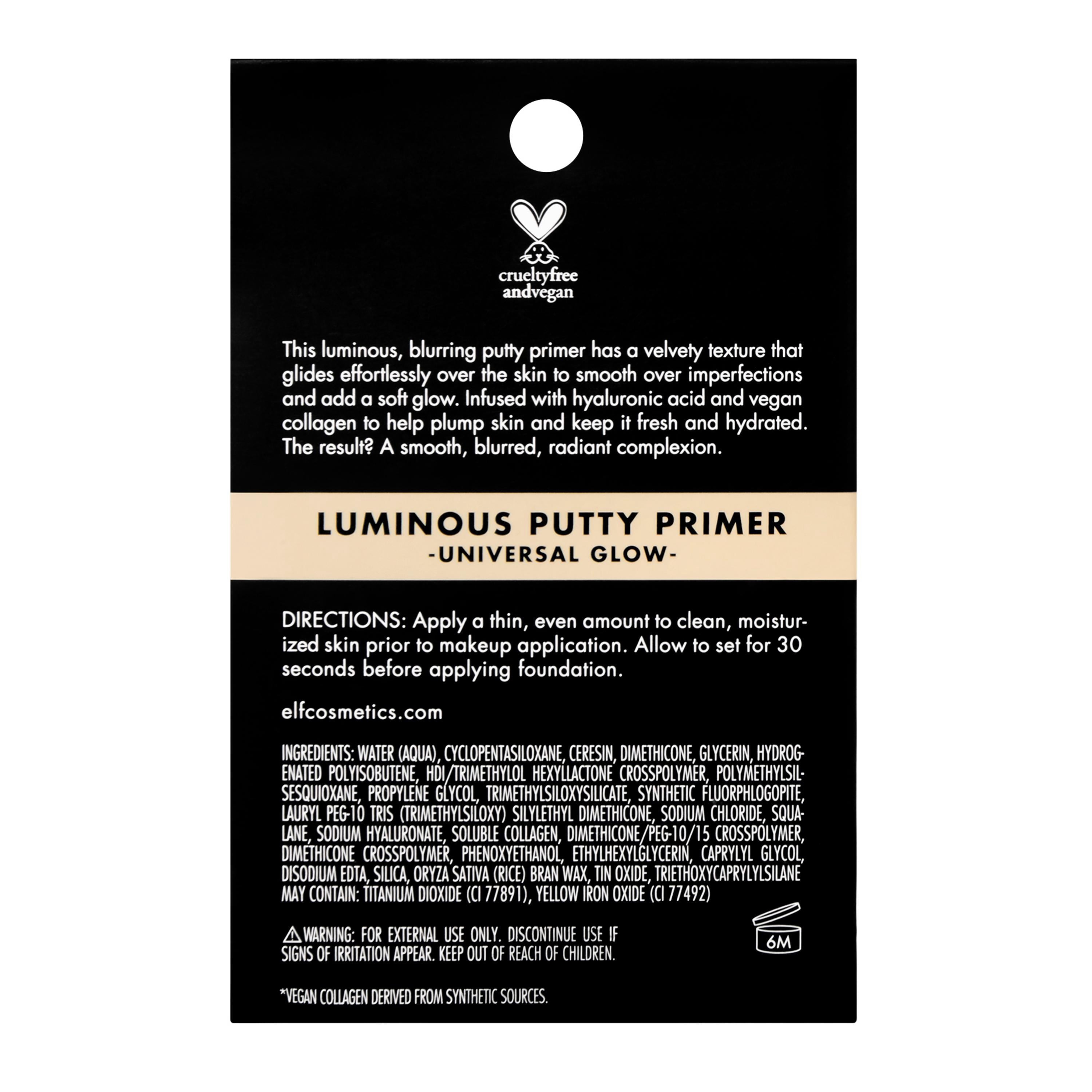e.l.f. Luminous Putty Primer, Universal Glow, 0.74 oz