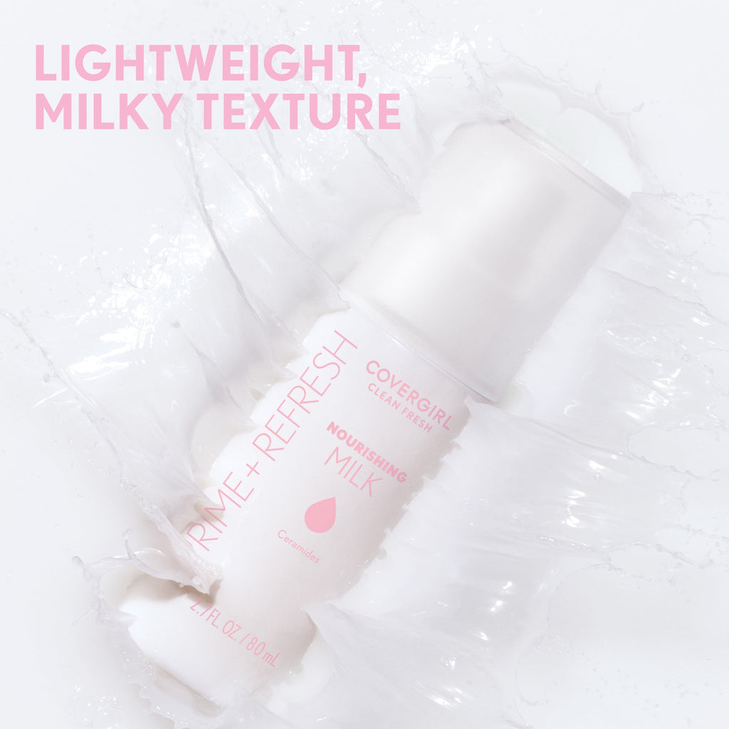COVERGIRL Clean Fresh Prime+Refresh Serum Spray, 100 Nourishing Milk, 2.7 fl oz