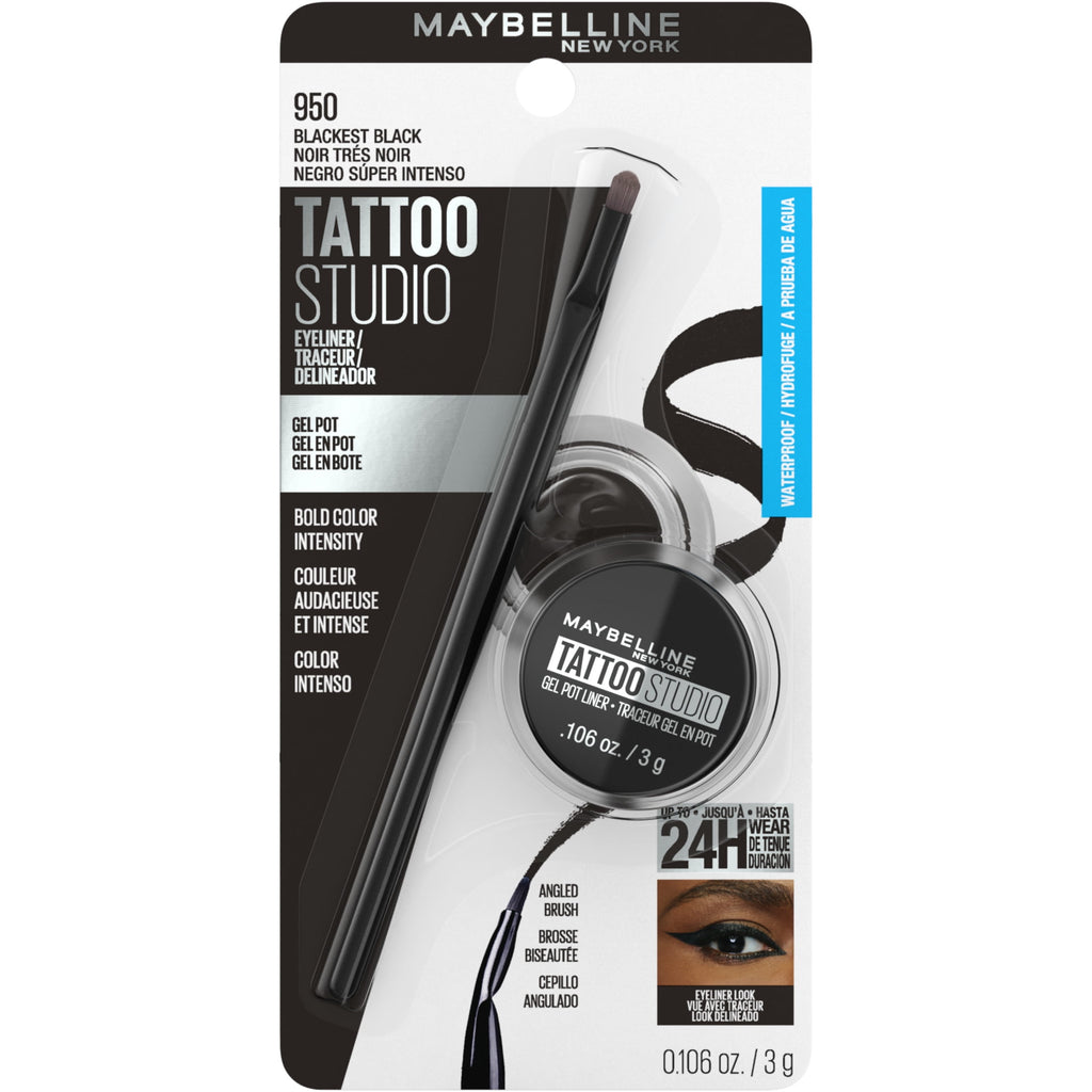 Maybelline Lasting Drama Gel Liner, Blackest Black, 0.11 oz