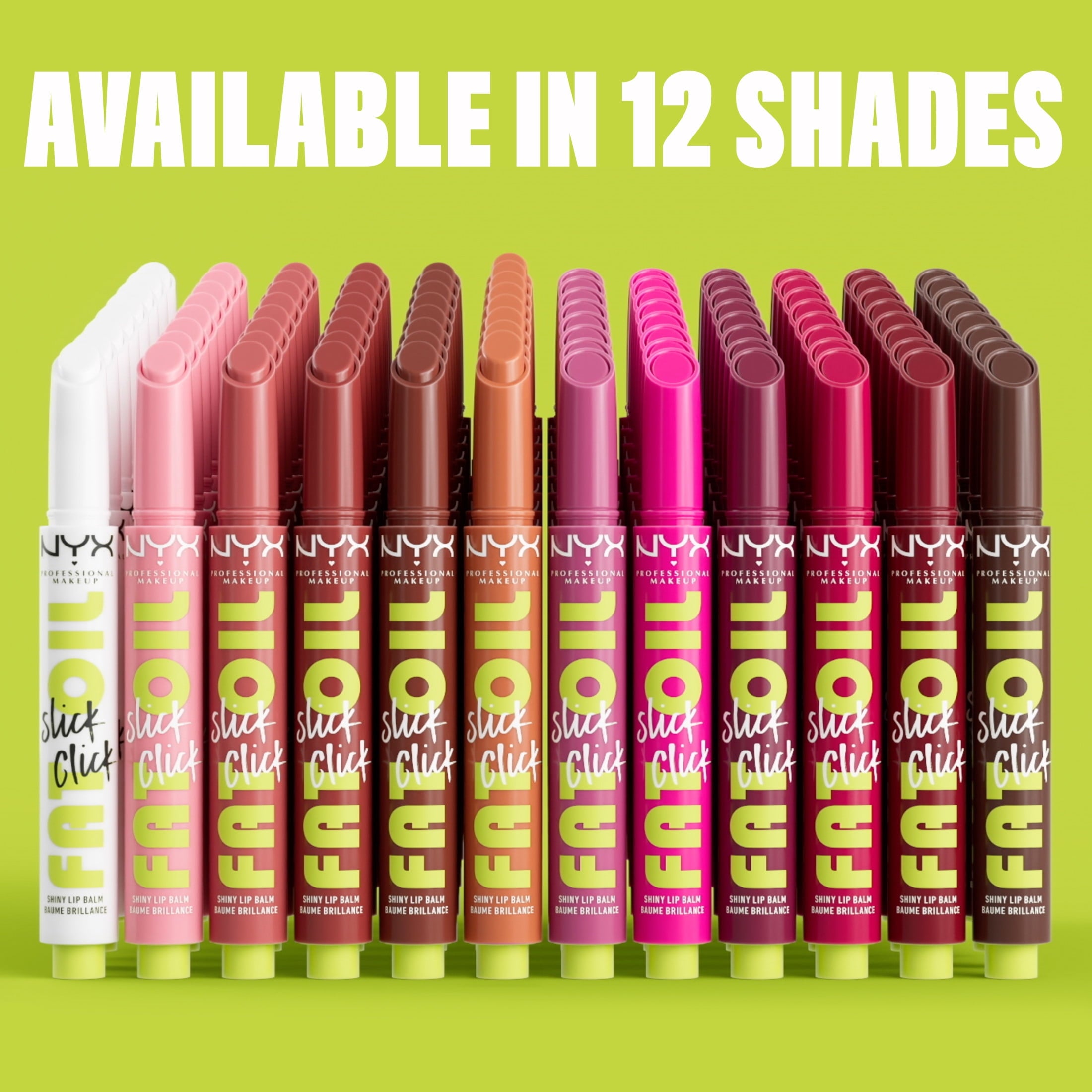 NYX Professional Makeup Fat Oil Slick Click Hydrating Tinted Lip Gloss with Lightweight Hydration, Going Viral, 0.07 oz