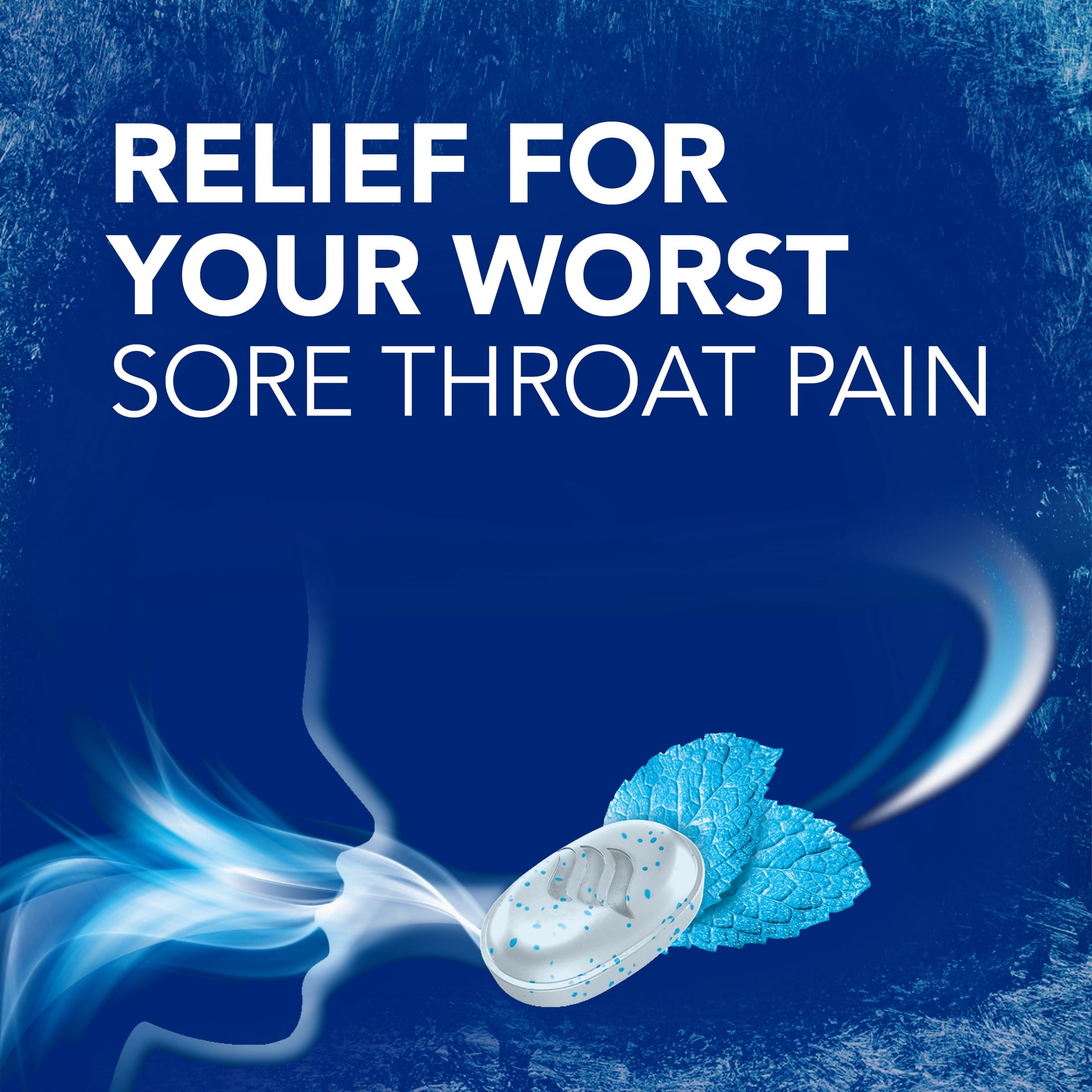 Vicks VapoCOOL SEVERE Medicated Sore Throat Drops, Menthol, Winterfrost Flavor, 45 count