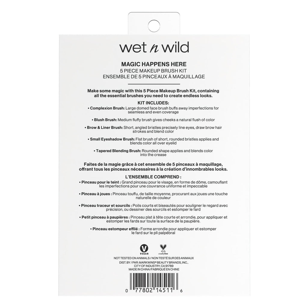 Wet n Wild Essential 5 Piece Makeup Brush Set
