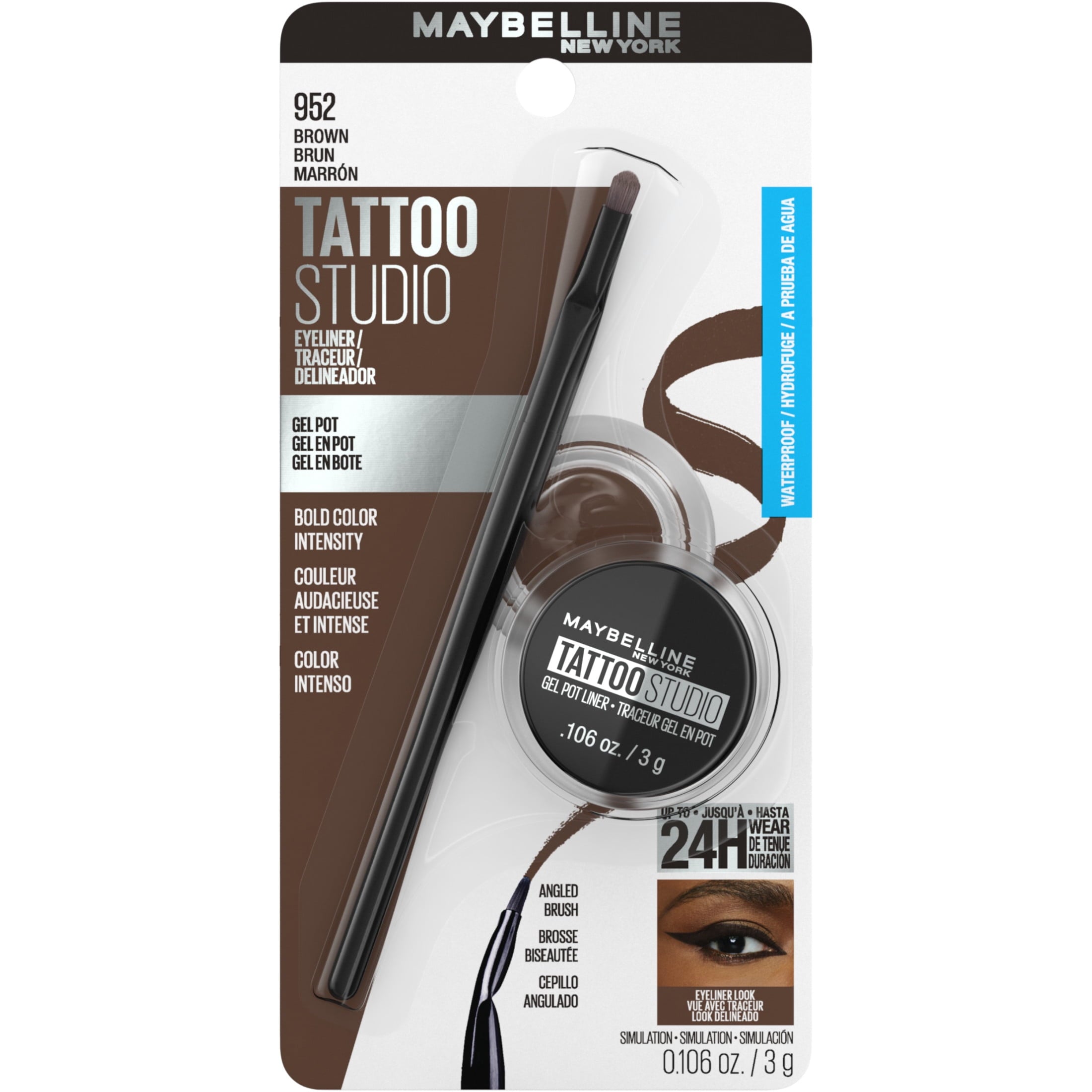 Maybelline EyeStudio Lasting Drama Gel Liner, Brown