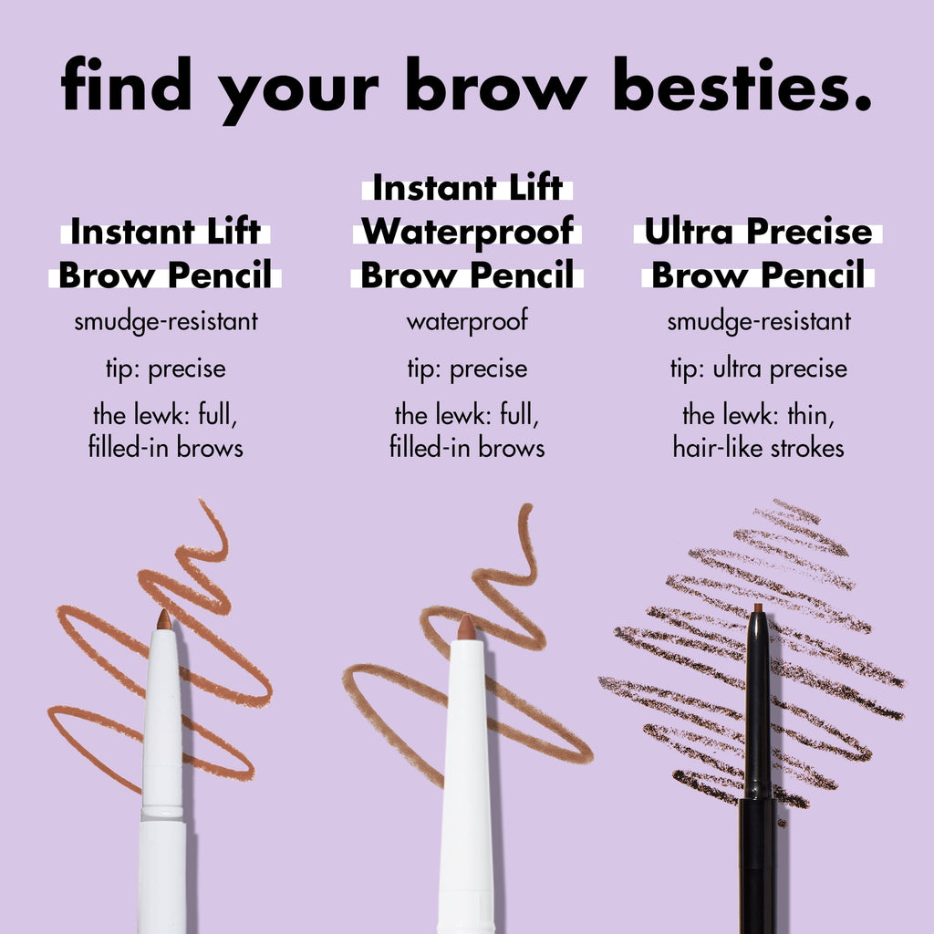 e.l.f. Instant Lift Waterproof Brow Pencil, Neutral Brown, 0.008oz