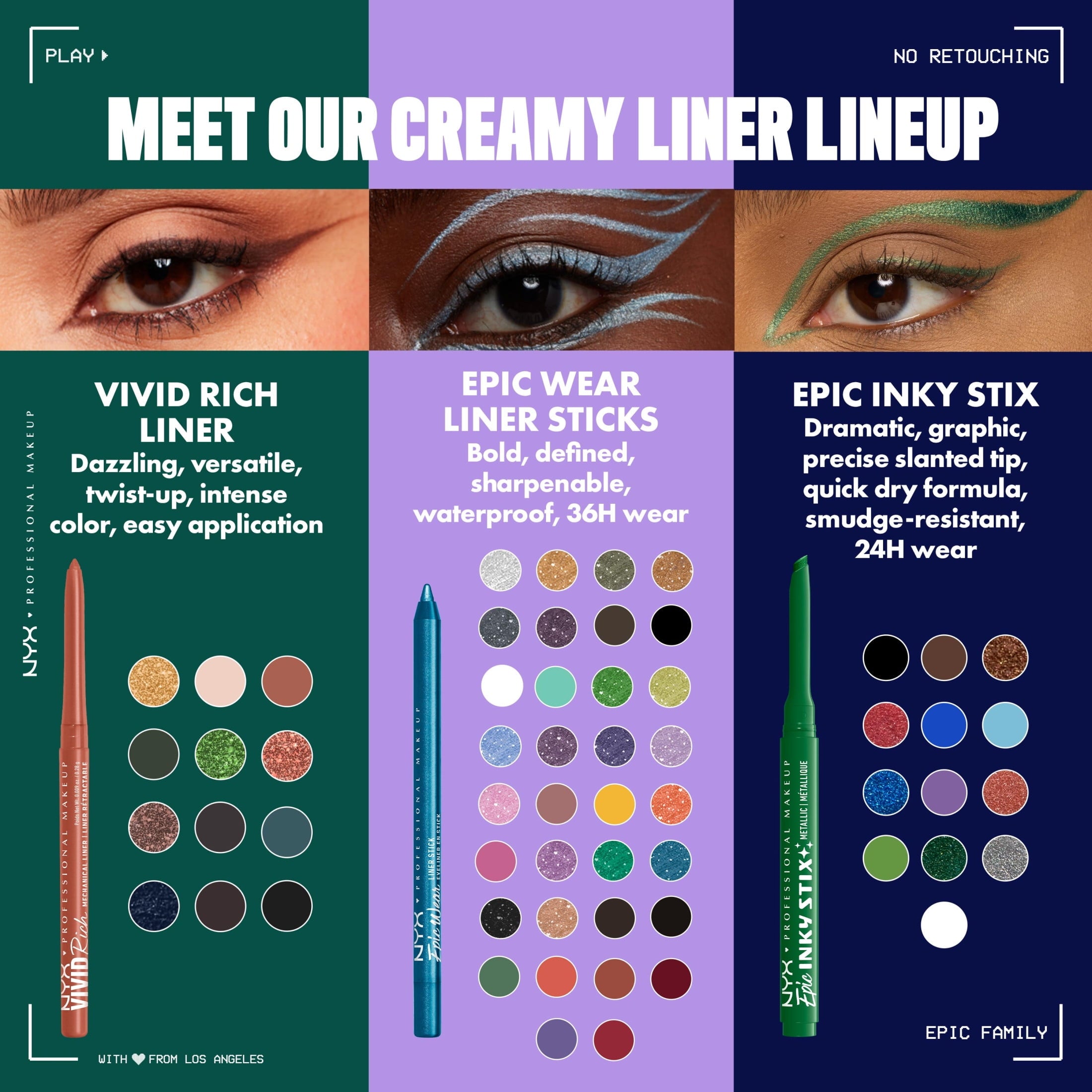 NYX Professional Makeup Epic Inky Stix Mechanical Cream Gel Eyeliner, Robotic Red, 0.003 oz