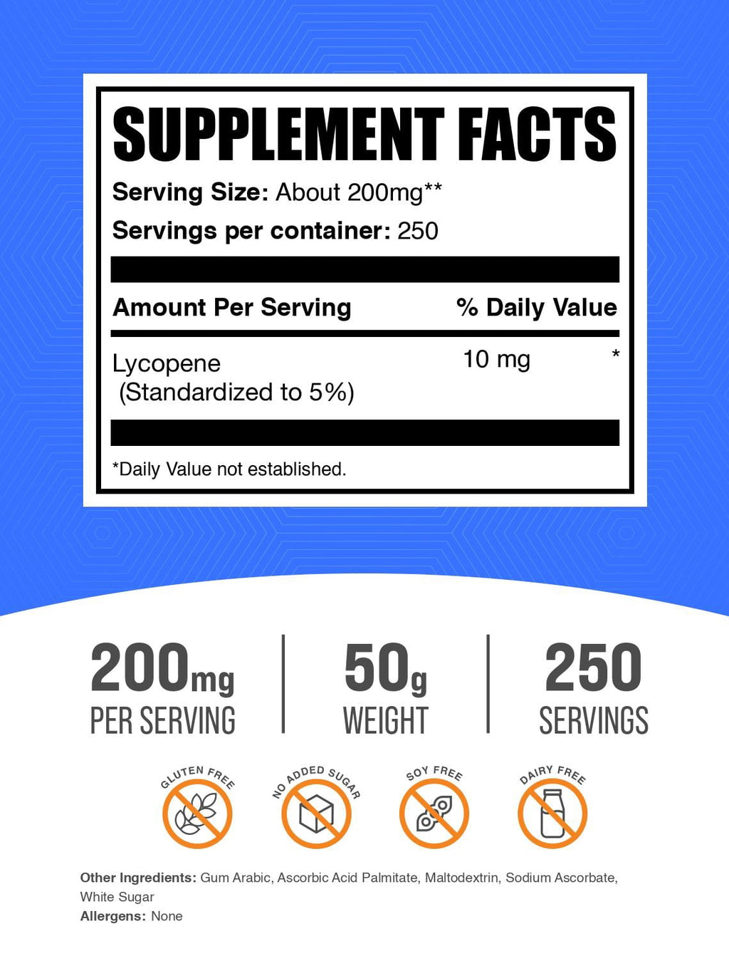 BulkSupplements Lycopene Powder - 50 Grams (1.8 oz)