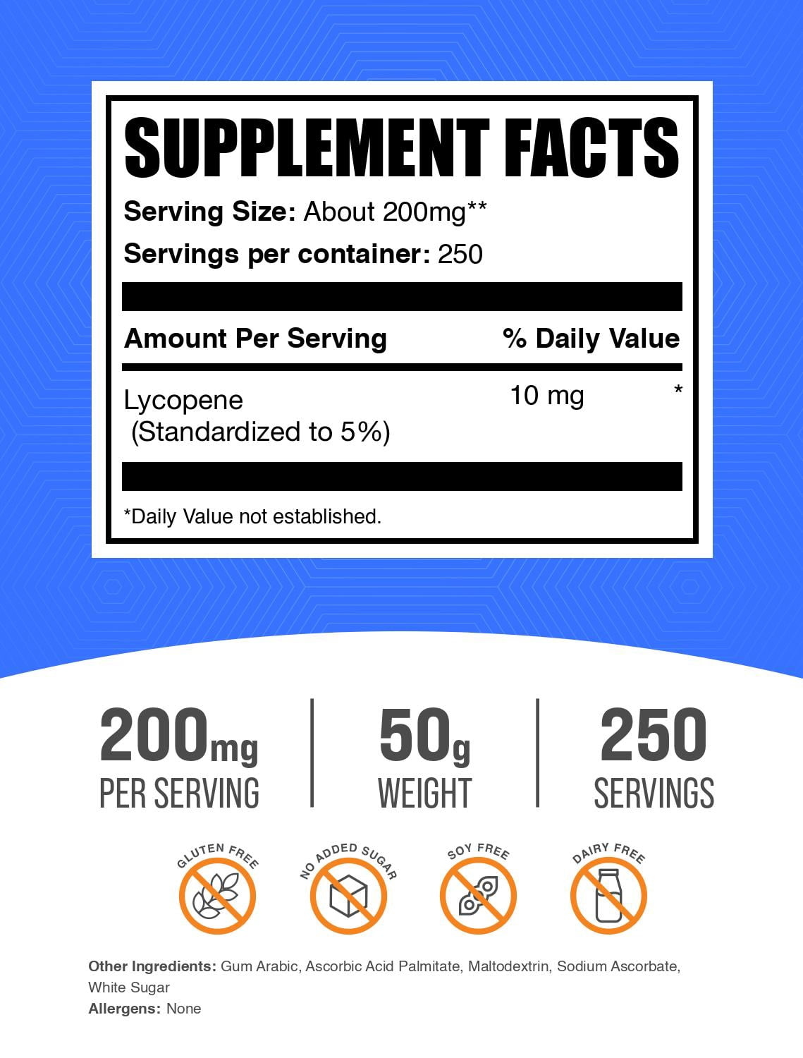 BulkSupplements Lycopene Powder - 50 Grams (1.8 oz)