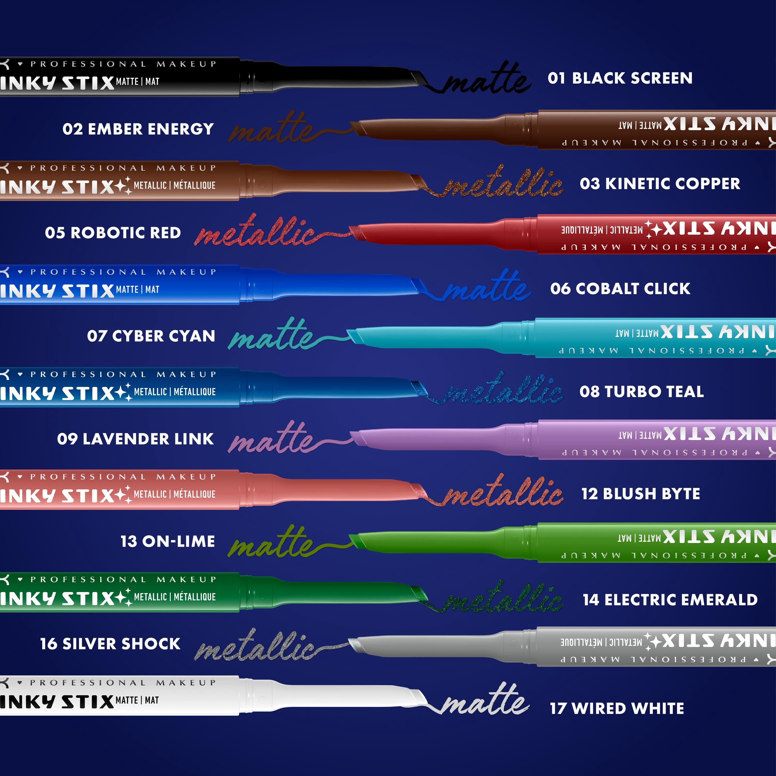 NYX Professional Makeup Epic Inky Stix Mechanical Cream Matte Gel Eyeliner, Black Screen 01