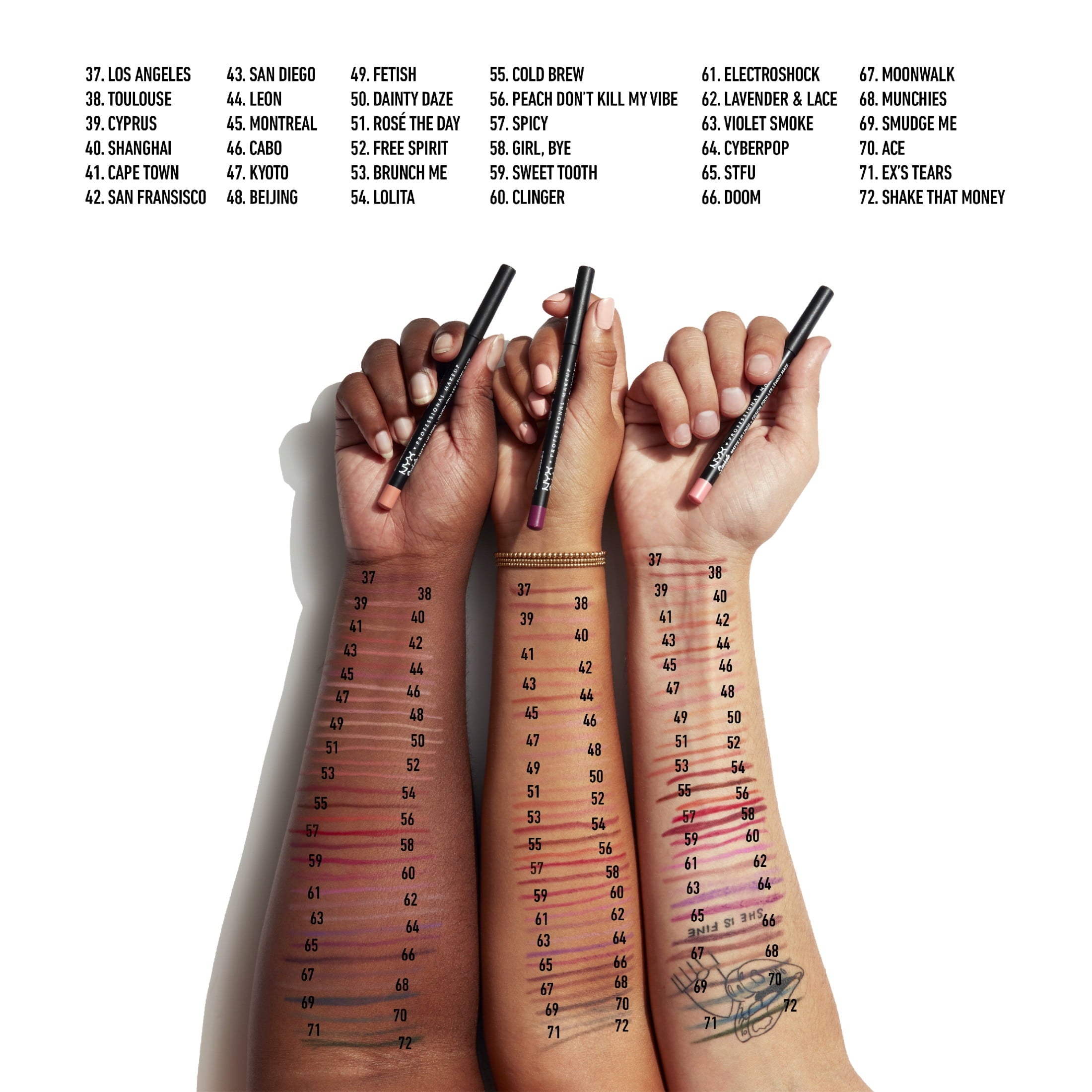 NYX Professional Makeup Suede Matte Lip Liner, Cold Brew Bown