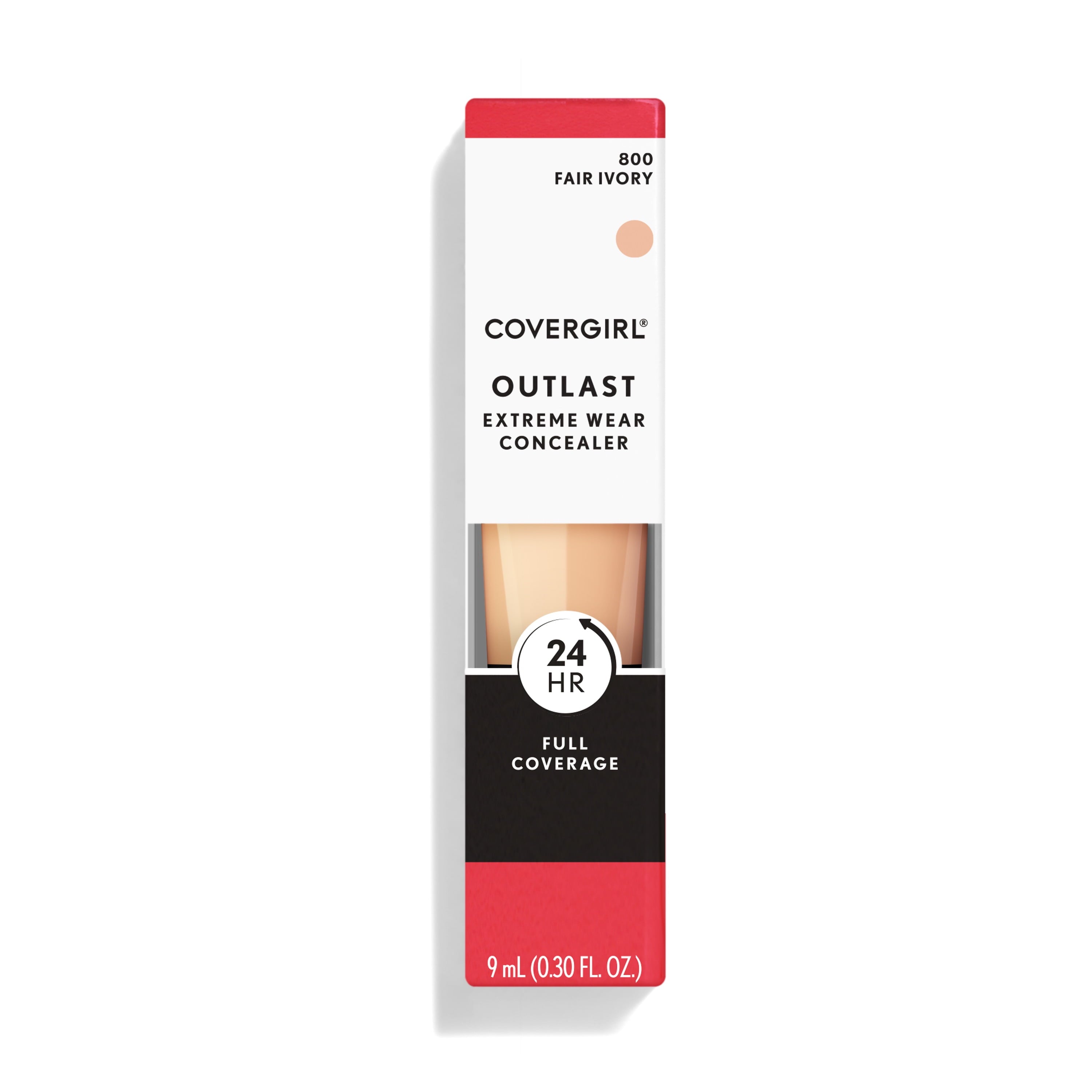 COVERGIRL Outlast Extreme Wear Concealer, Fair Ivory, .3 fl oz, Full Coverage, All Day Wear