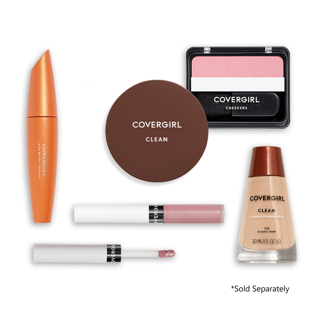 COVERGIRL Clean Pressed Powder, Classic Tan, 0.39 oz, Lasting Setting Powder, Shine-Free Formula