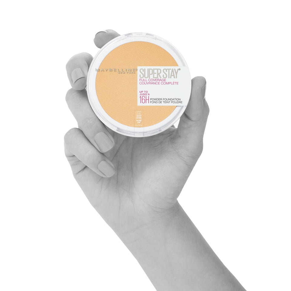 Maybelline Super Stay Full Coverage Powder Foundation Makeup, Matte Finish, Golden Caramel