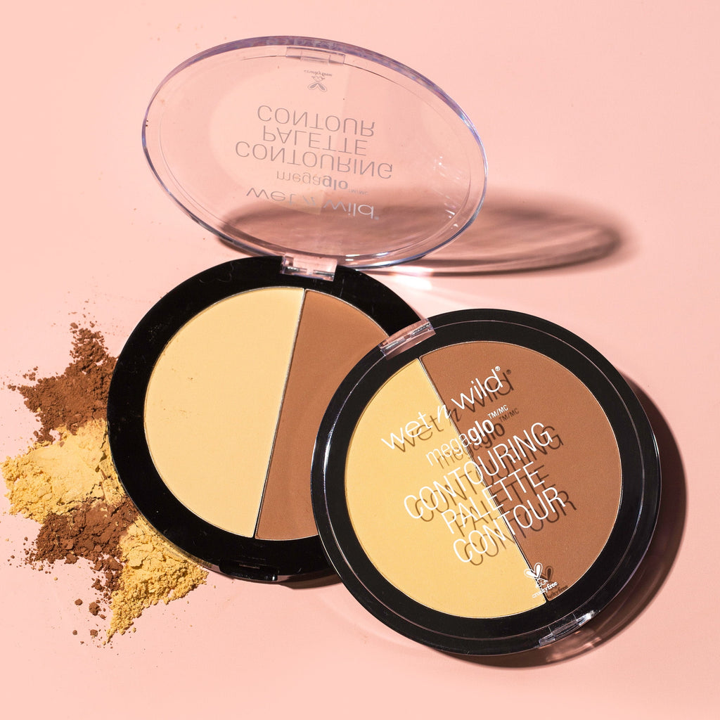 Wet n Wild MegaGlo Contouring Duo Makeup Palette, Highlighting, Dulce De Leche, 0.44 oz