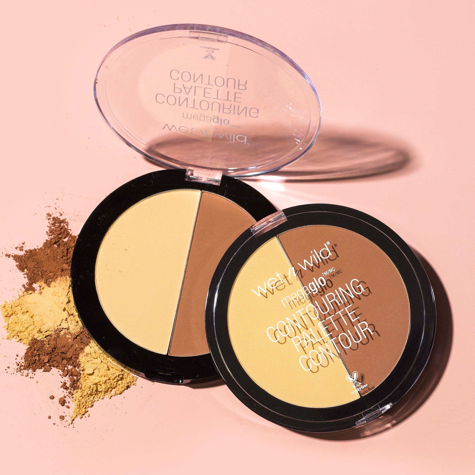 Wet n Wild MegaGlo Contouring Duo Makeup Palette, Highlighting, Dulce De Leche, 0.44 oz