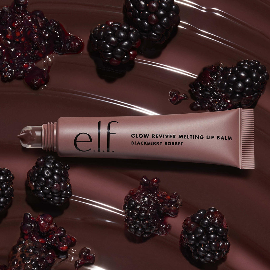 e.l.f. Glow Reviver Melting Lip Balm, Blackberry Sorbet, 0.52 oz