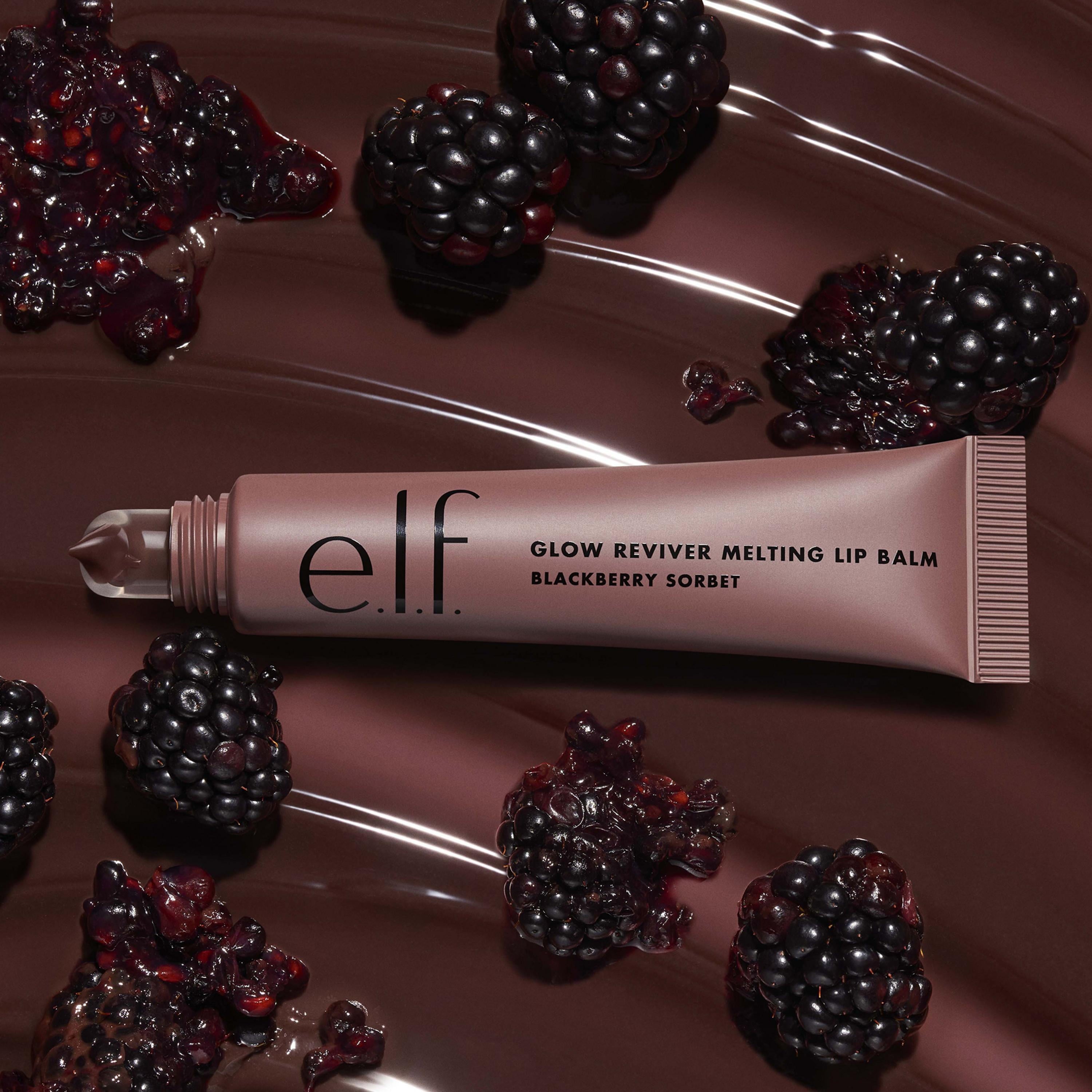 e.l.f. Glow Reviver Melting Lip Balm, Blackberry Sorbet, 0.52 oz