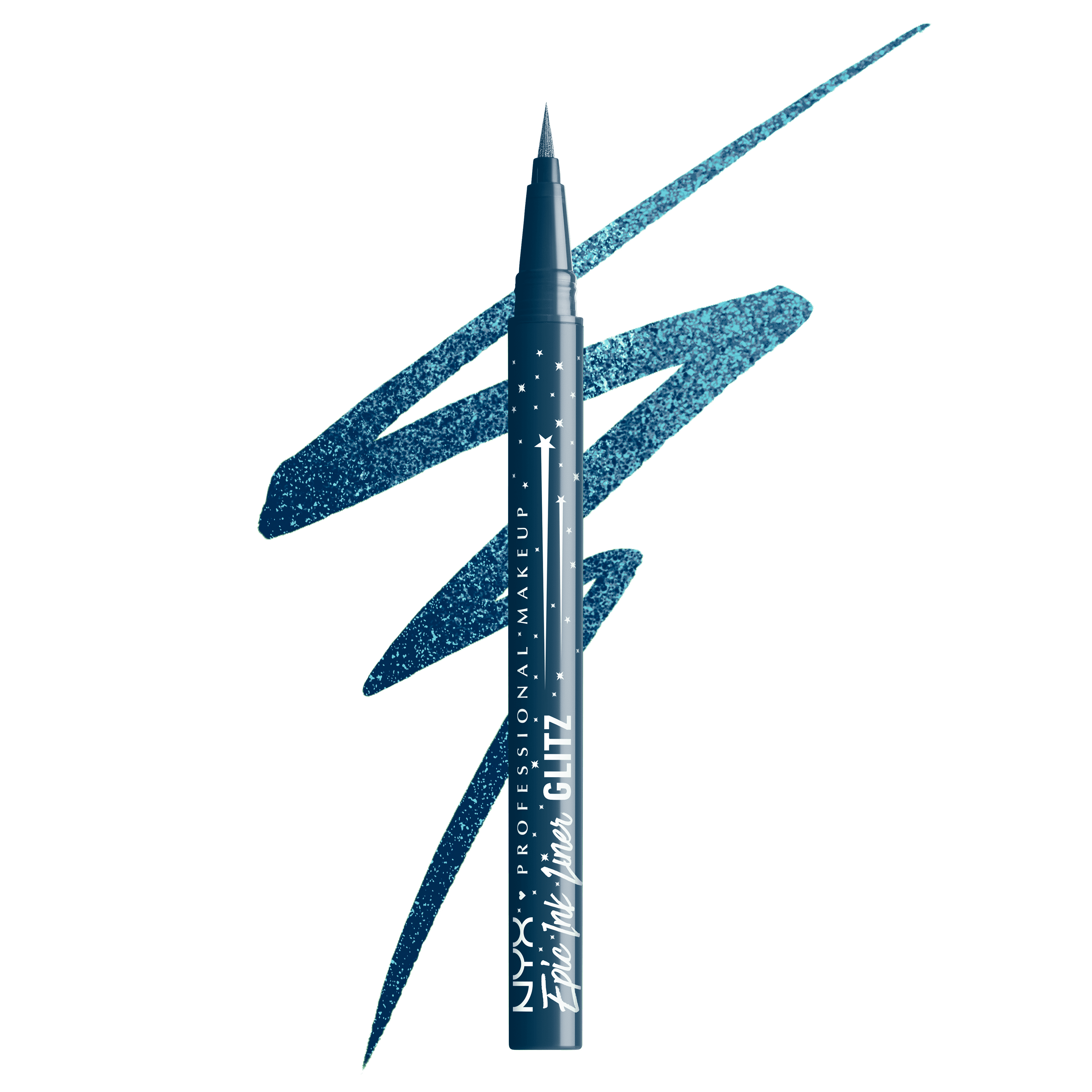 NYX Professional Makeup Epic Ink Glitz, Metallic Liquid Eyeliner, Denim Dazzle, 0.03 fl oz