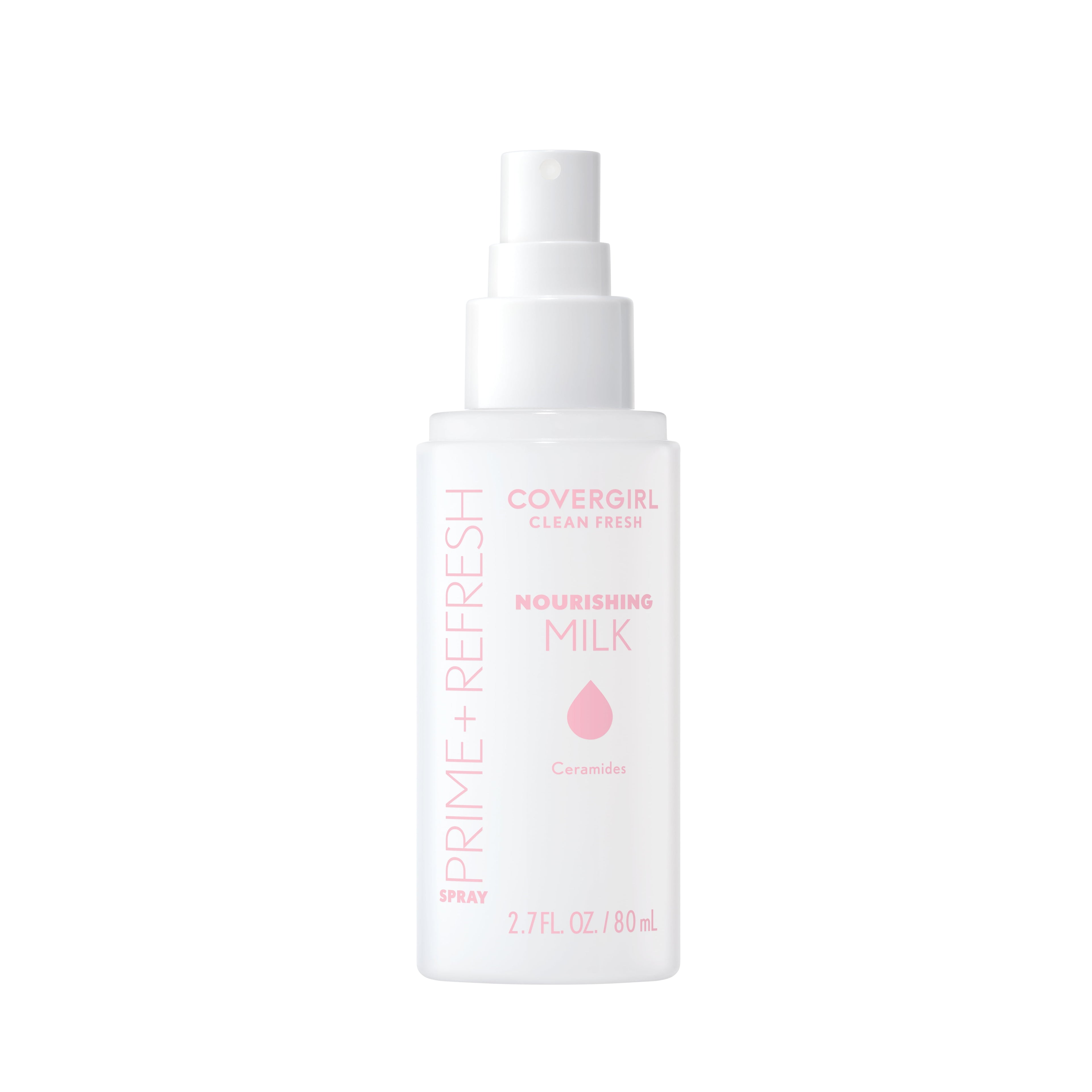 COVERGIRL Clean Fresh Prime+Refresh Serum Spray, 100 Nourishing Milk, 2.7 fl oz