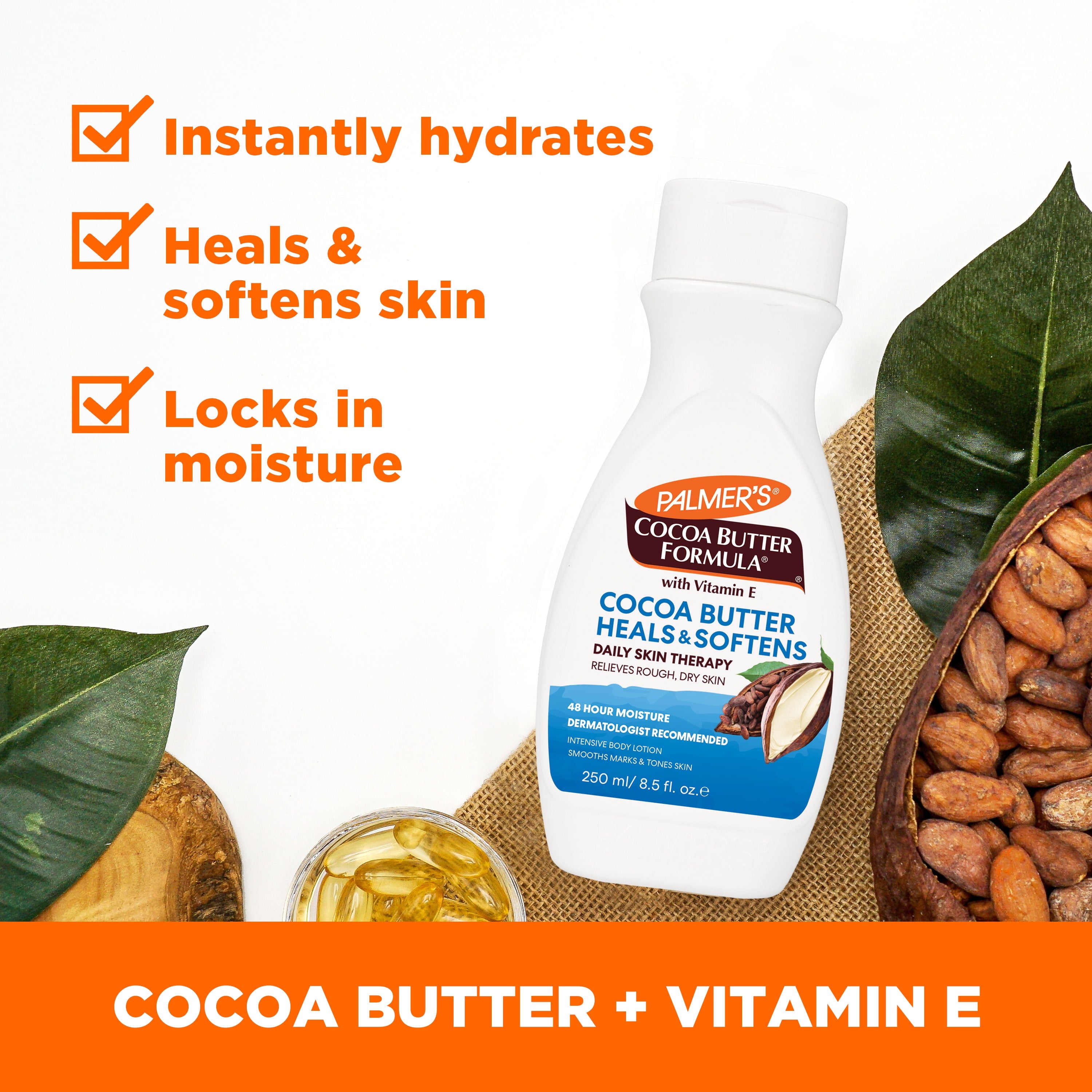 Palmer's Cocoa Butter Formula Daily Skin Therapy Body Lotion for Dry Skin, Hand and Body 8.5 fl. oz.
