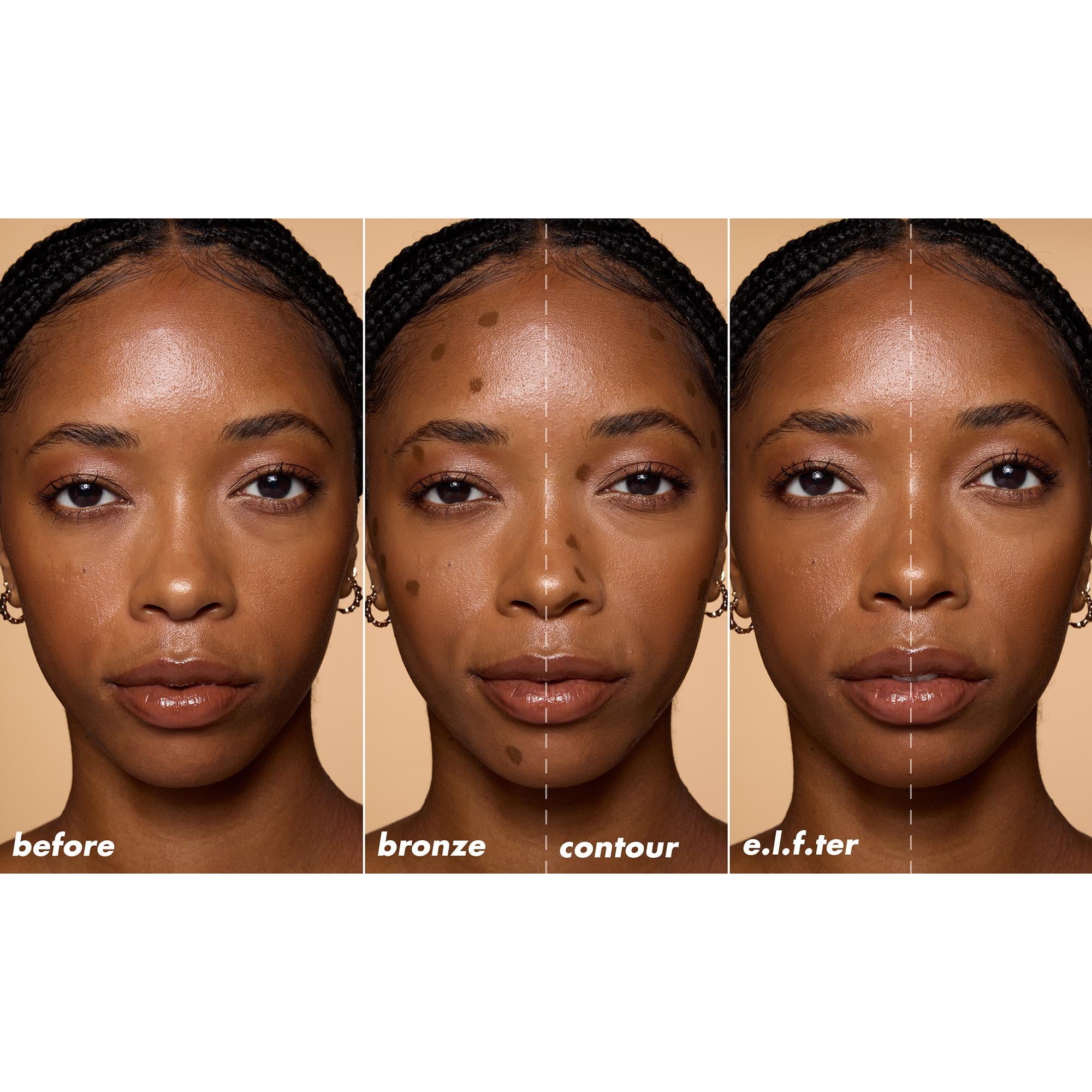 e.l.f. Camo Liquid Bronzer & Contour, 3 Light, 0.13 fl oz