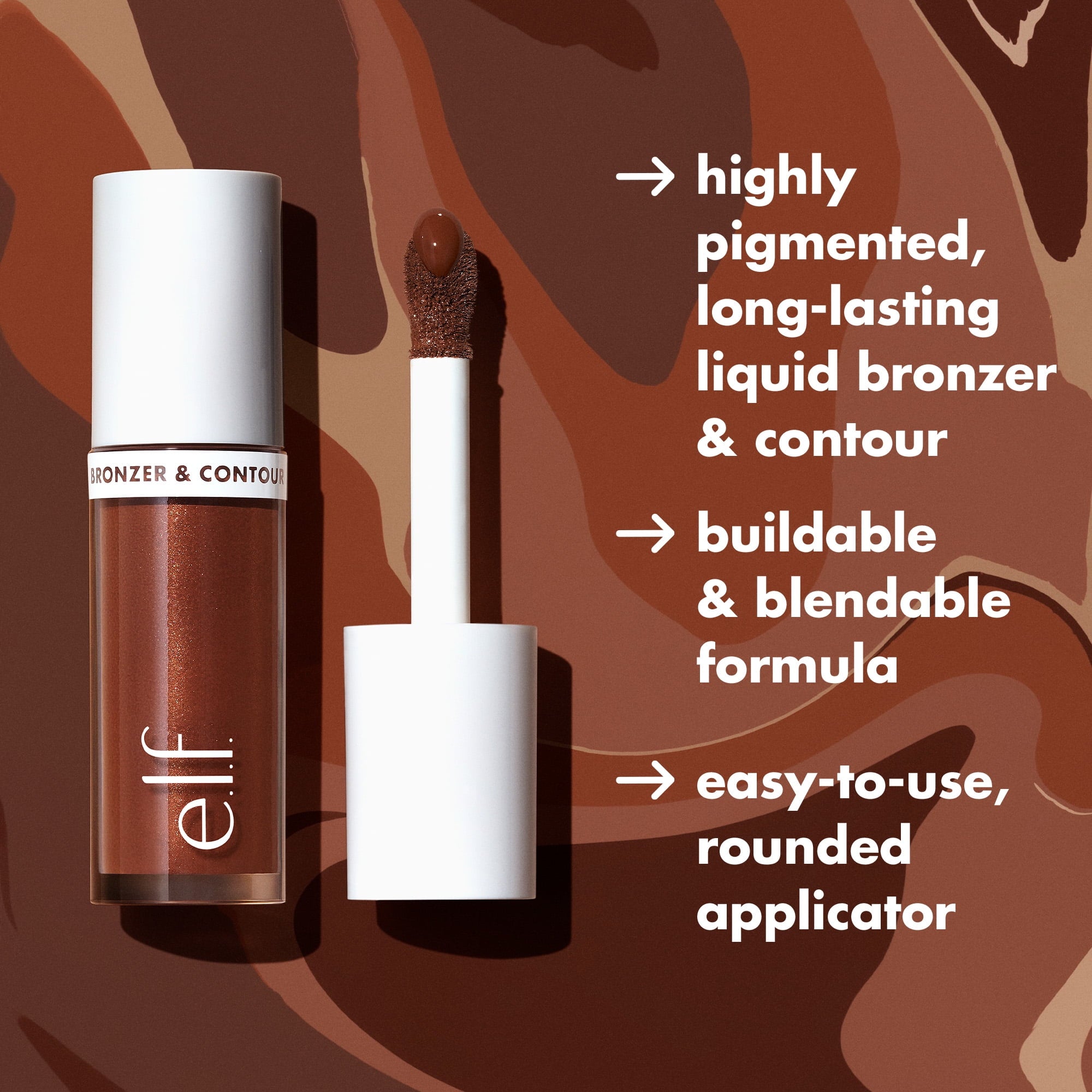 e.l.f. Camo Liquid Bronzer & Contour, 2 Fair/Light, 0.13 fl oz