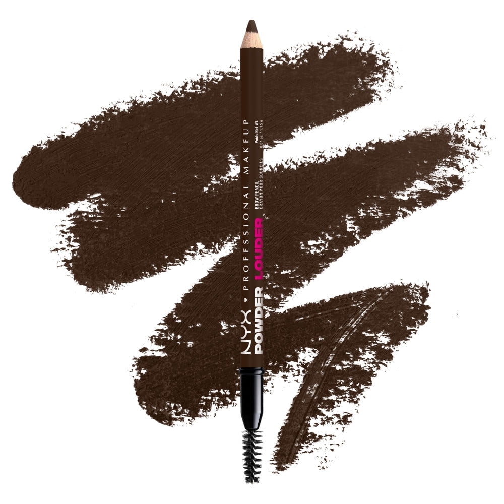NYX Professional Makeup Brow Powder Louder, Brow Pencil, Deep Brown, 1 Count, Deep Brown, 0.04 oz