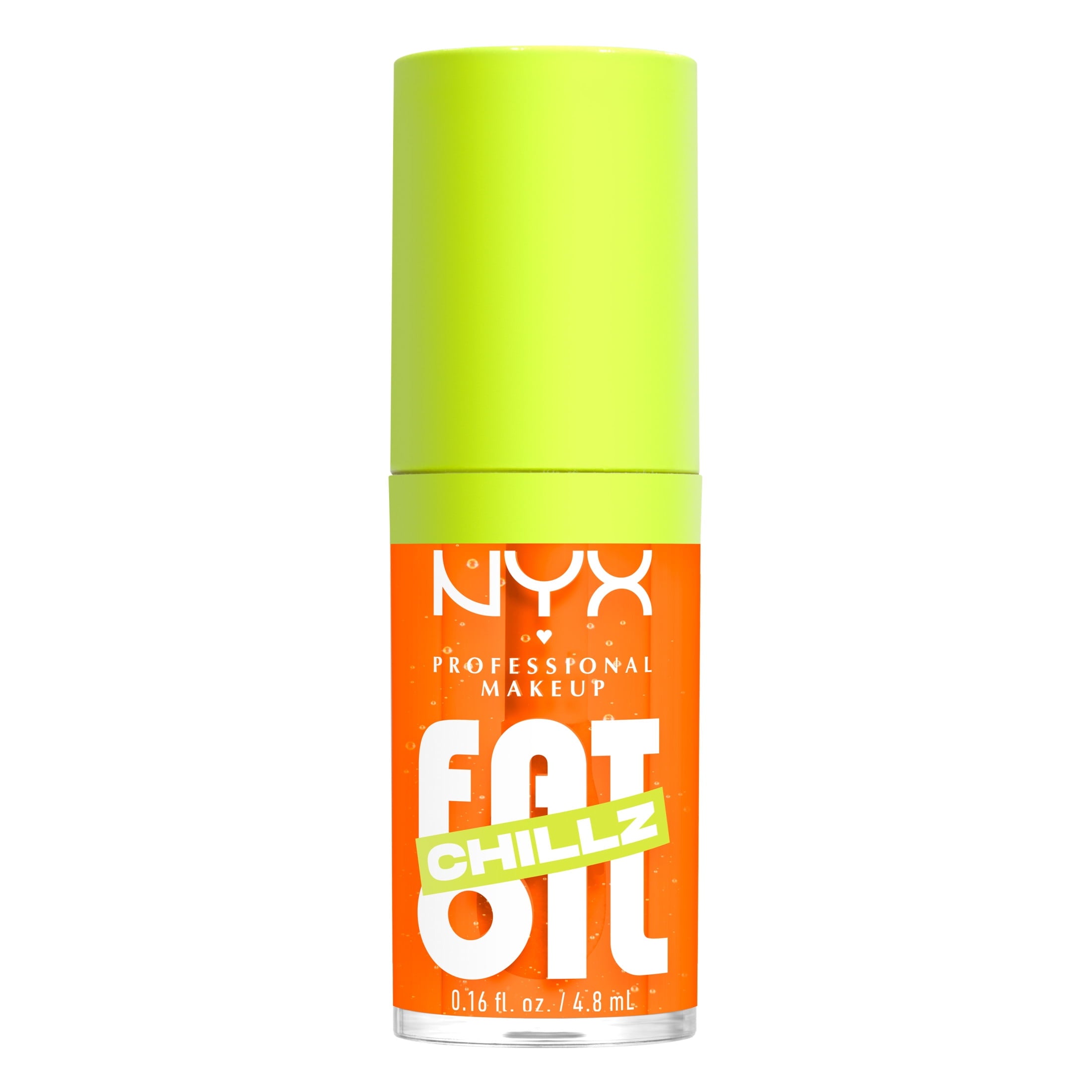 NYX Professional Makeup Fat Oil Chillz Lip Gloss, 12 Hour Hydration, Citrus Chiller, 0.16 fl oz