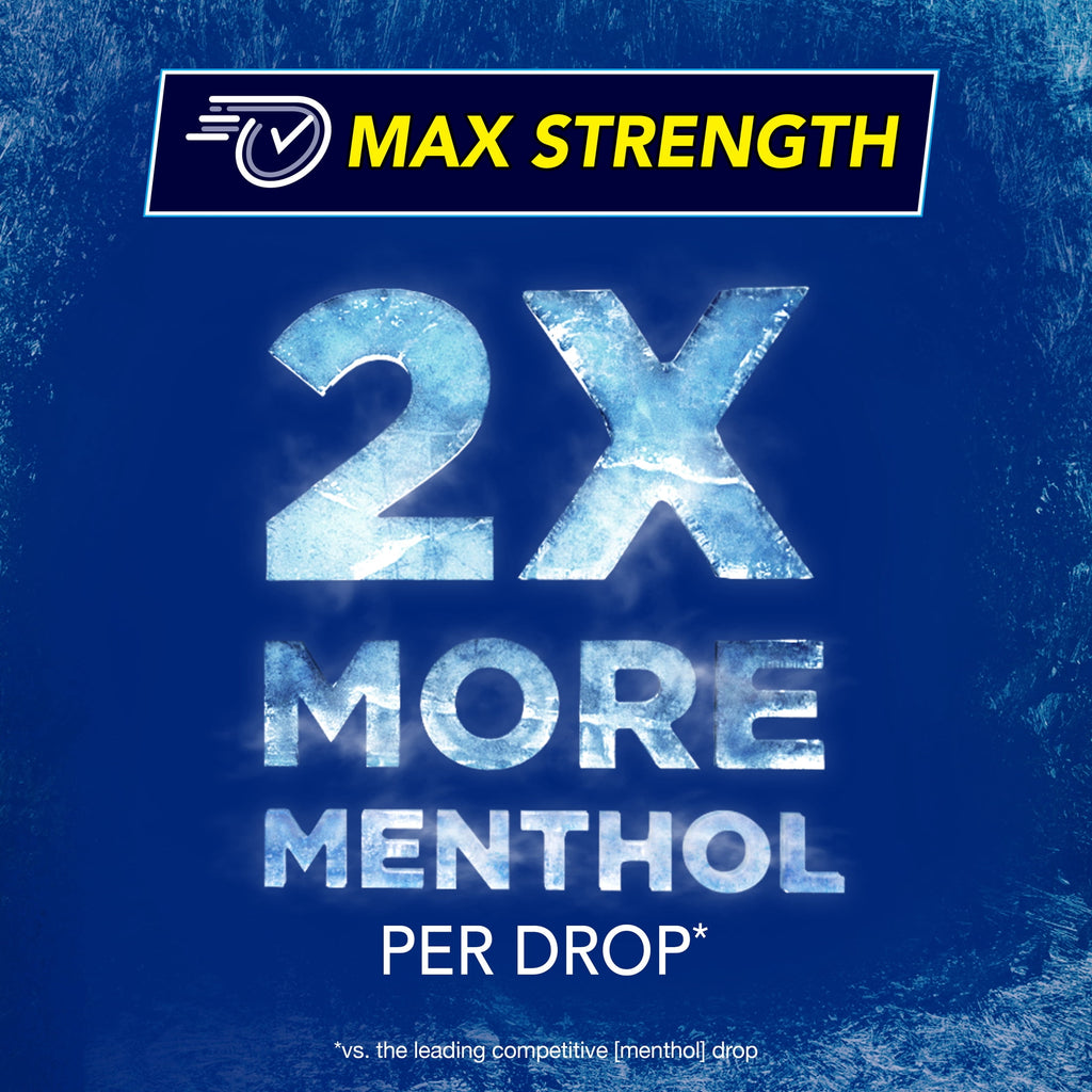 Vicks VapoCOOL SEVERE Medicated Sore Throat Drops, Menthol, Winterfrost Flavor, 45 count