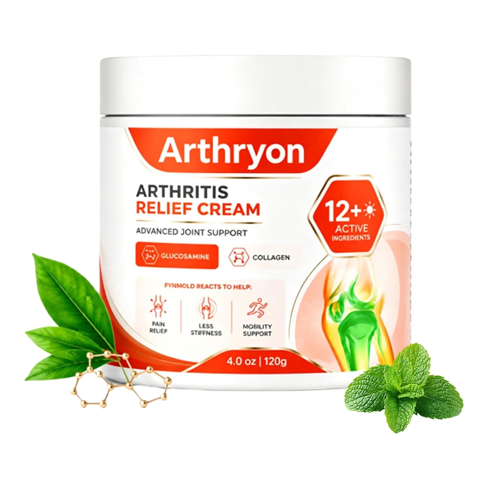 Arthryon Soothing Comfort Cream – Lightweight Body Care for Knees, Hands & Shoulders – 4 oz (1PCS)