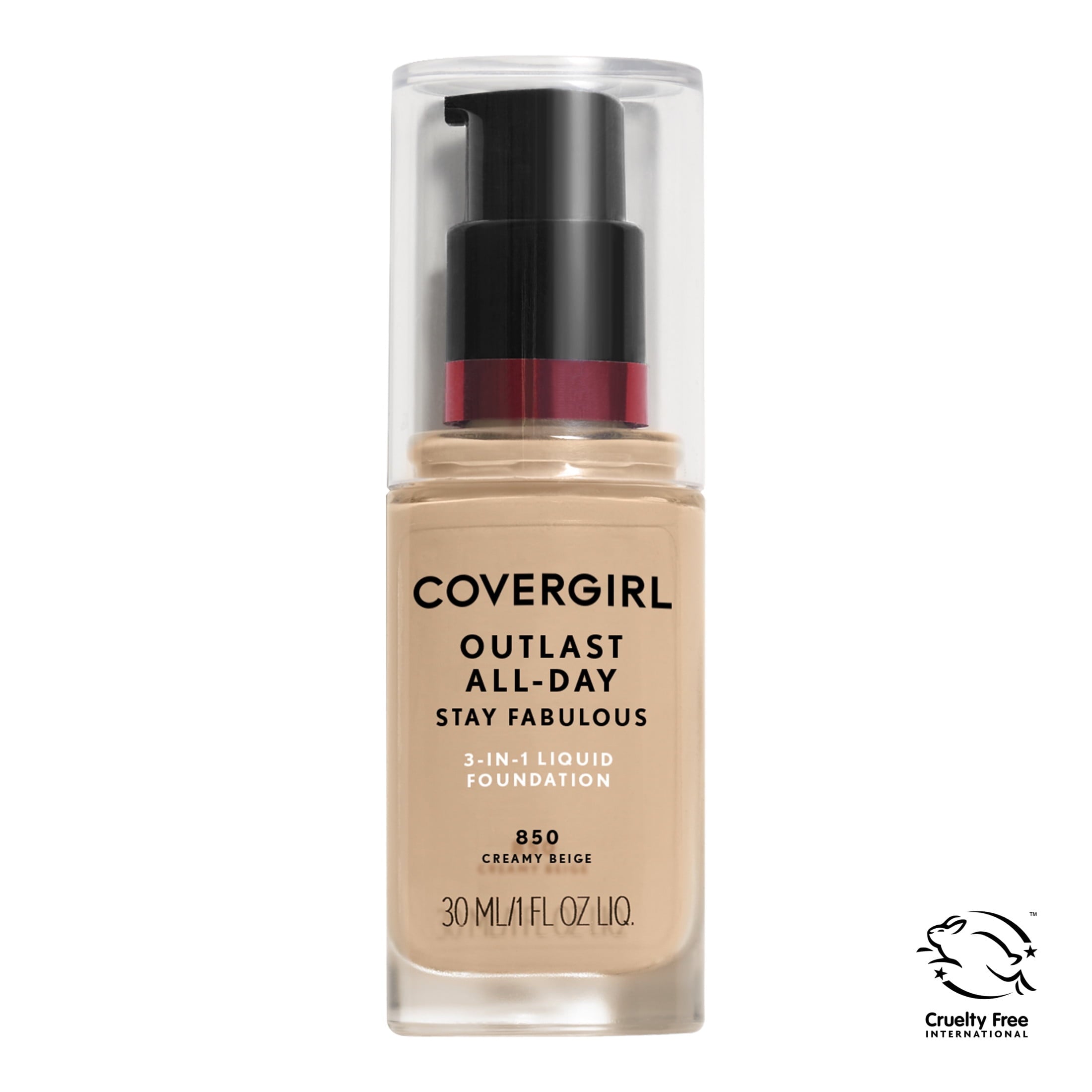 COVERGIRL Outlast All-Day Stay Fabulous 3-in-1 Foundation, 825 Buff Beige
