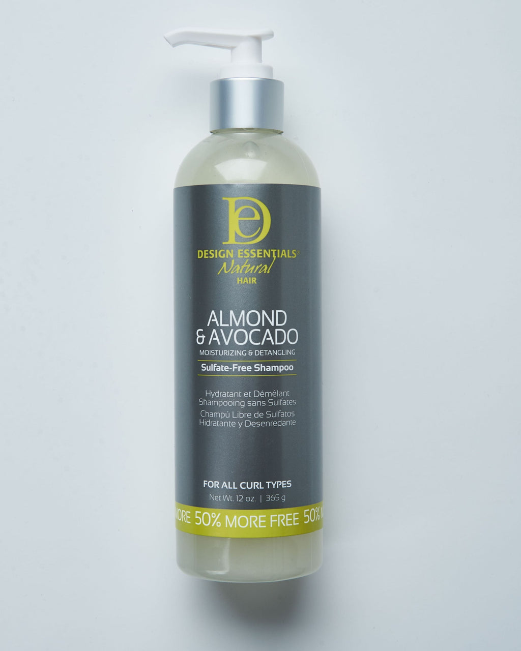 Design Essentials Almond & Avocado Moisturizing & Detangling Sulfate-Free Shampoo - 12oz., Adult