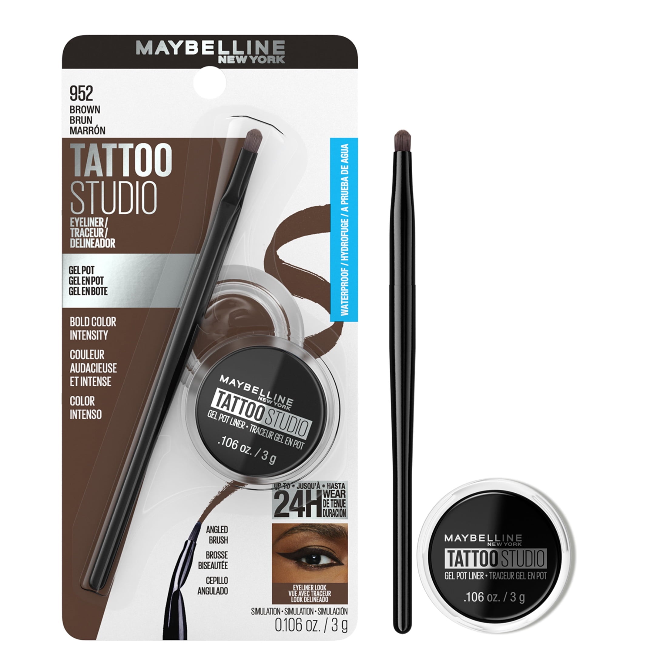 Maybelline EyeStudio Lasting Drama Gel Liner, Brown